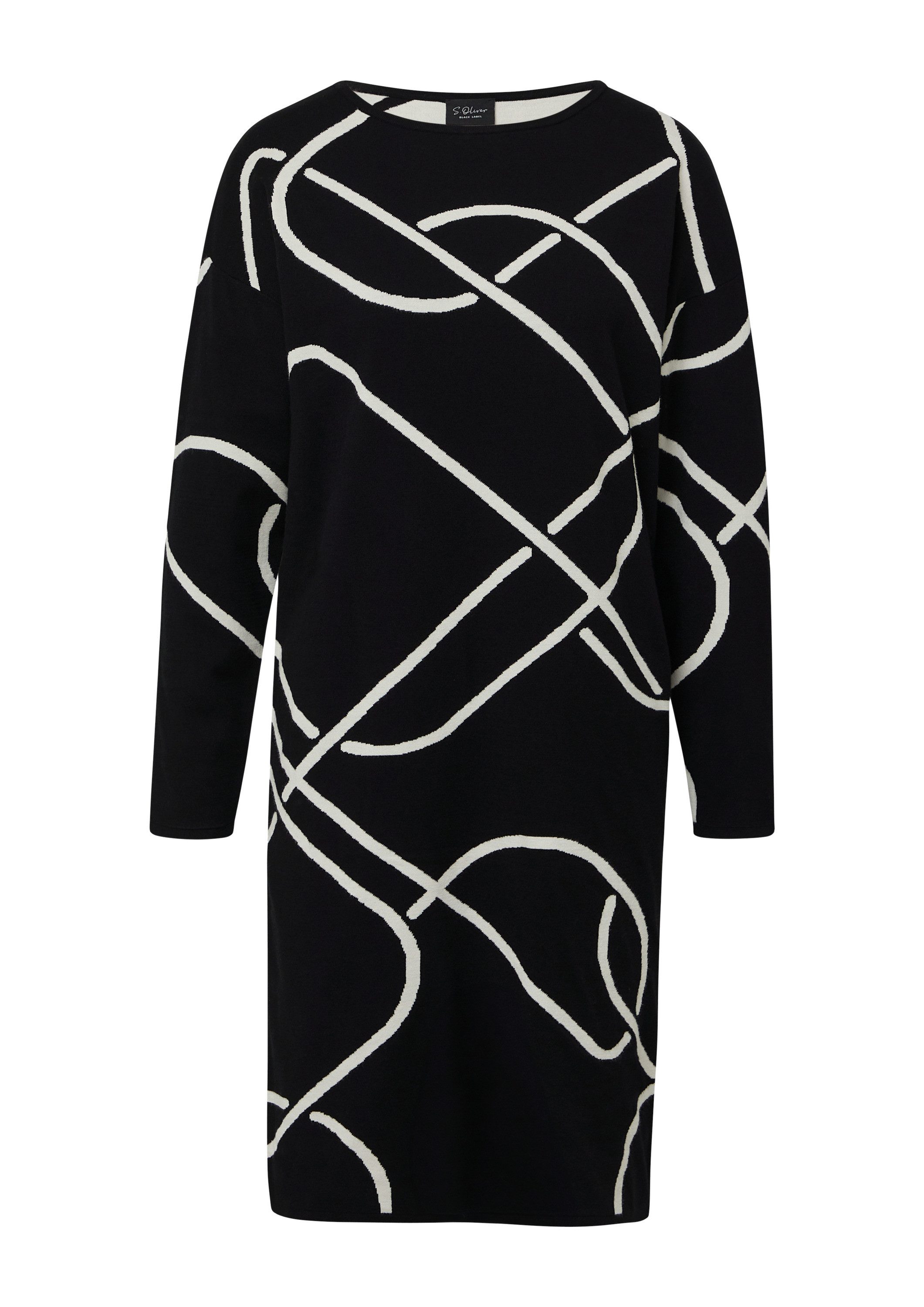 s.Oliver Midikleid Kleid Gestricktes Jacquard-Kleid mit günstig online kaufen