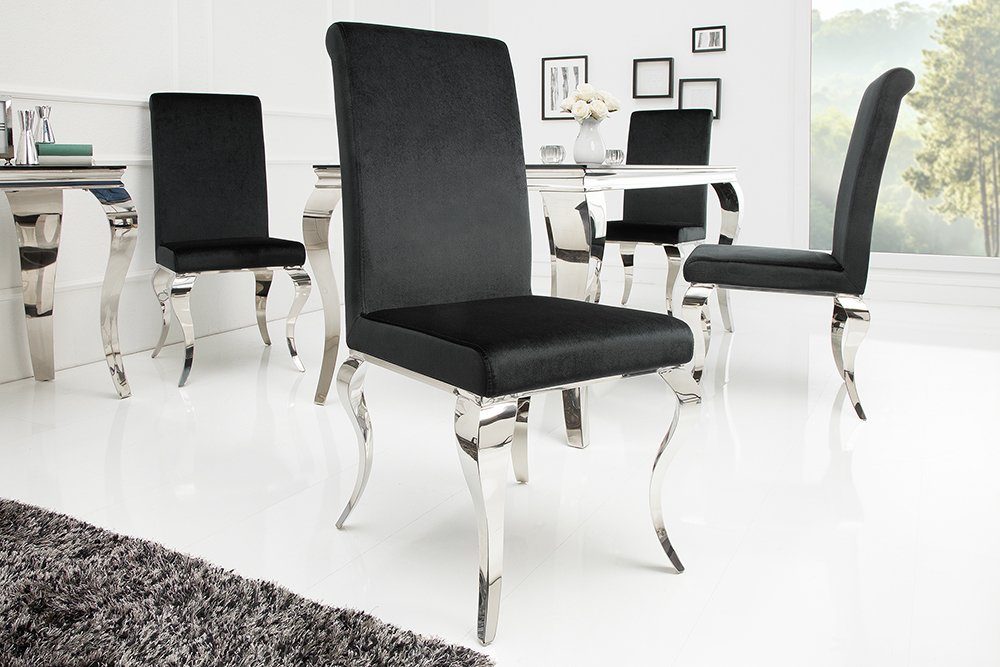 riess-ambiente Polsterstuhl MODERN BAROCK schwarz / günstig online kaufen