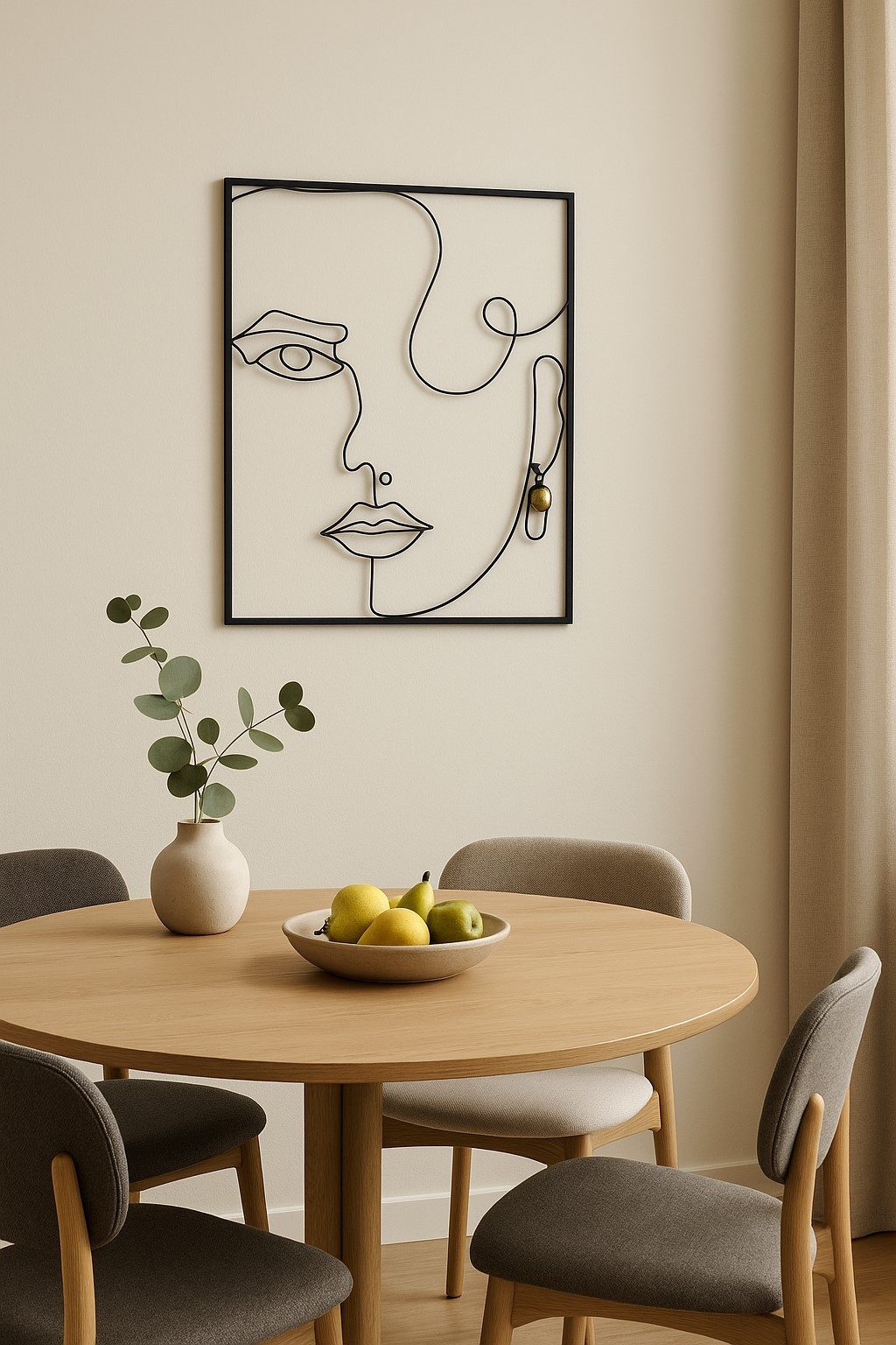 moebel-direkt-online Wandbild Abstraktes Gesichtsmotiv. Minimalistisch ausdrucksstark