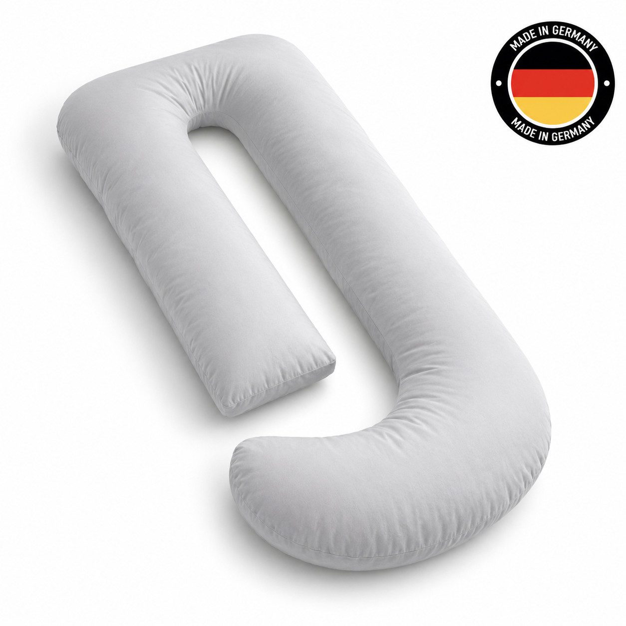 NEXGEN Luxus Baumwollkissen XXL J-Schwangerschaftskissen 365 cm für Rücken & Bauch, Ideal für Seitenschläfer, Schwangere und eine unterstützte halbseitige Rückenlage, Spar-Set, Hergestellt in Deutschland, Deluxe Komfort