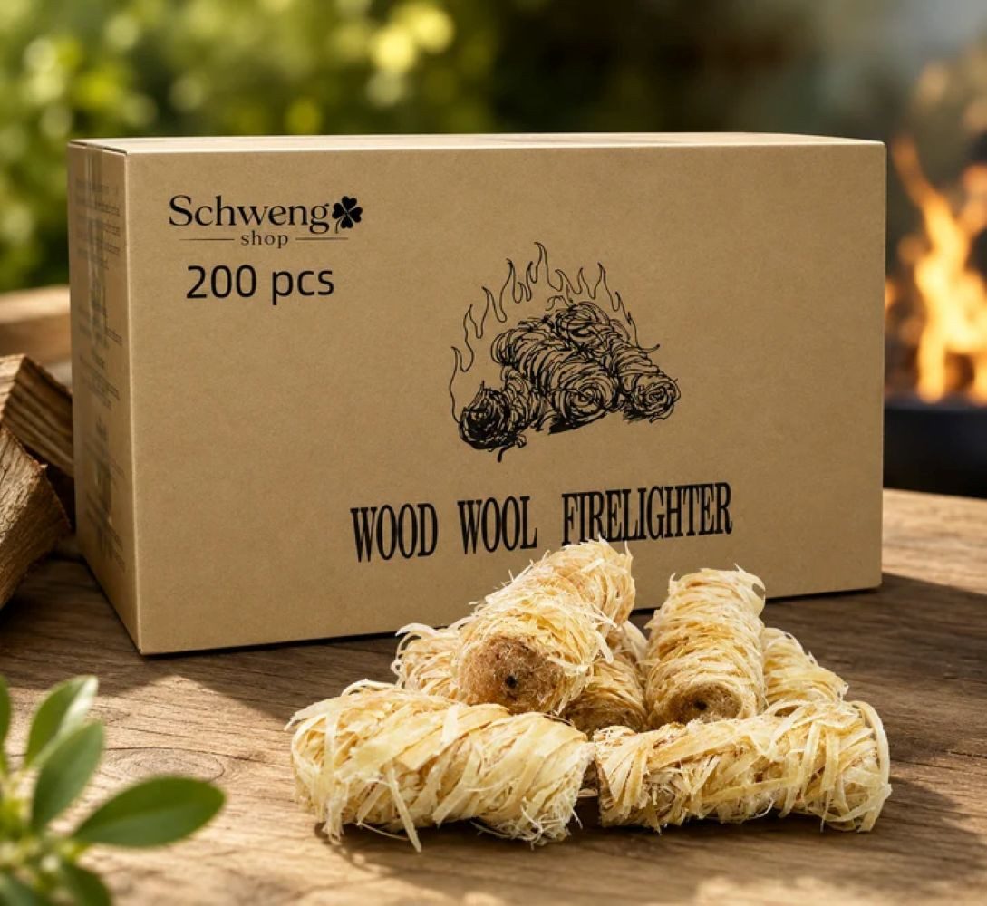 Schweng Feuerstarter Holzwolle Feueranzünder 200 Stück – für Kamin, Ofen & Grill – Bild 3 von 4