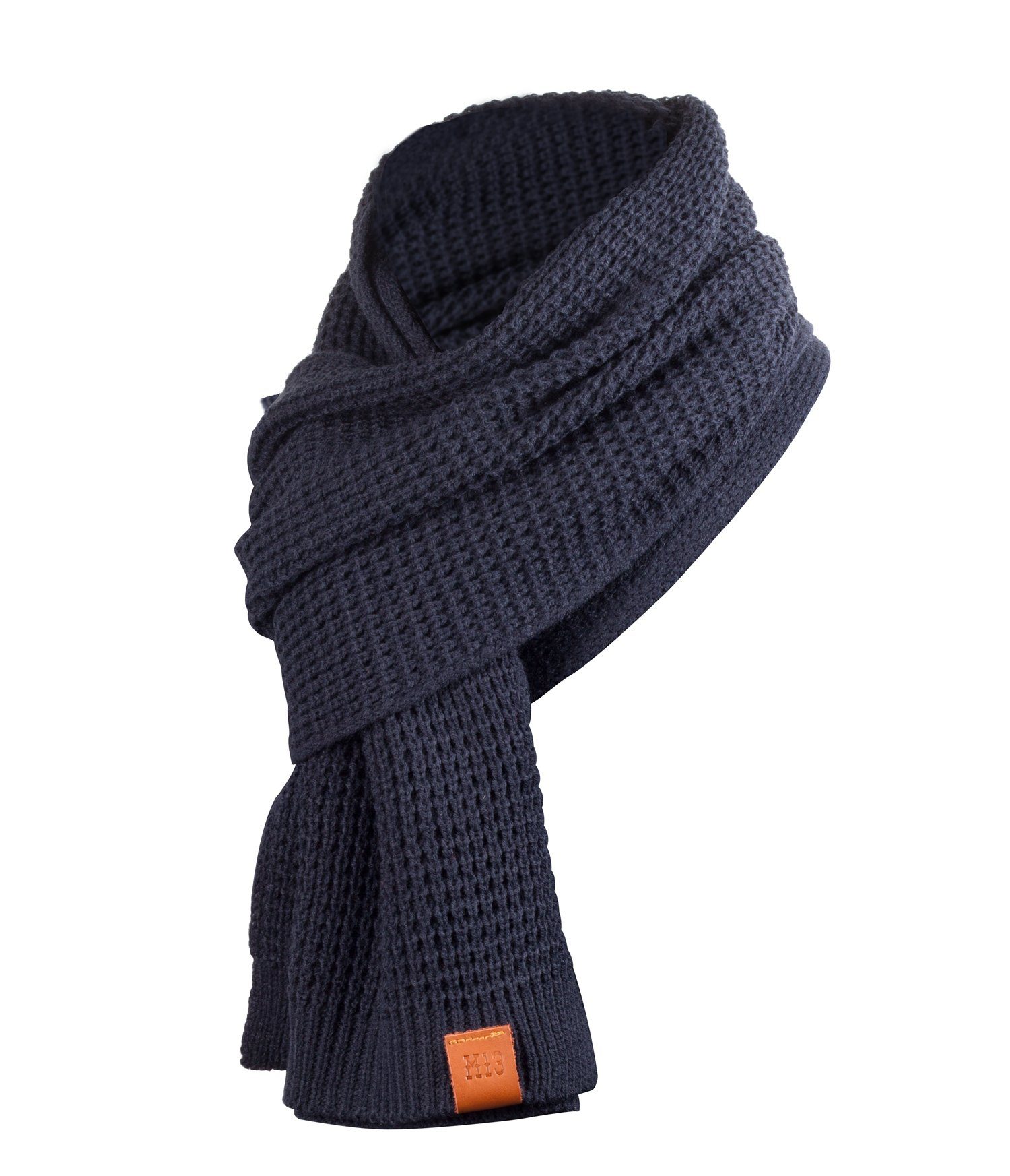 Manufaktur13 Strickschal Rough Scarf - Strickschal, lang, mit Echt-Lederver günstig online kaufen