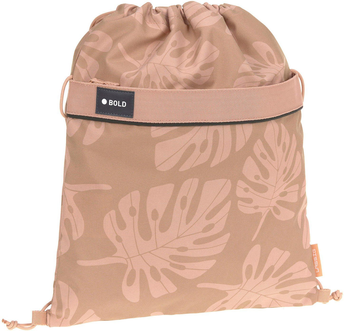 LÄSSIG Turnbeutel Bold, leaves caramel, aus günstig online kaufen