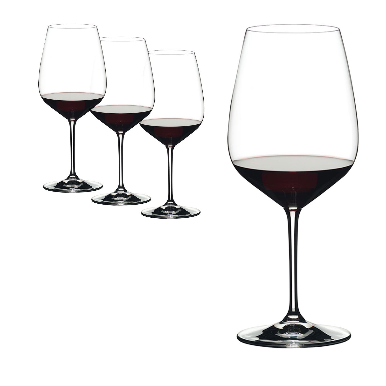 RIEDEL Glas Rotweinglas 4 er Set Weingläser für Cabernet 5409/0,  Kristallglas