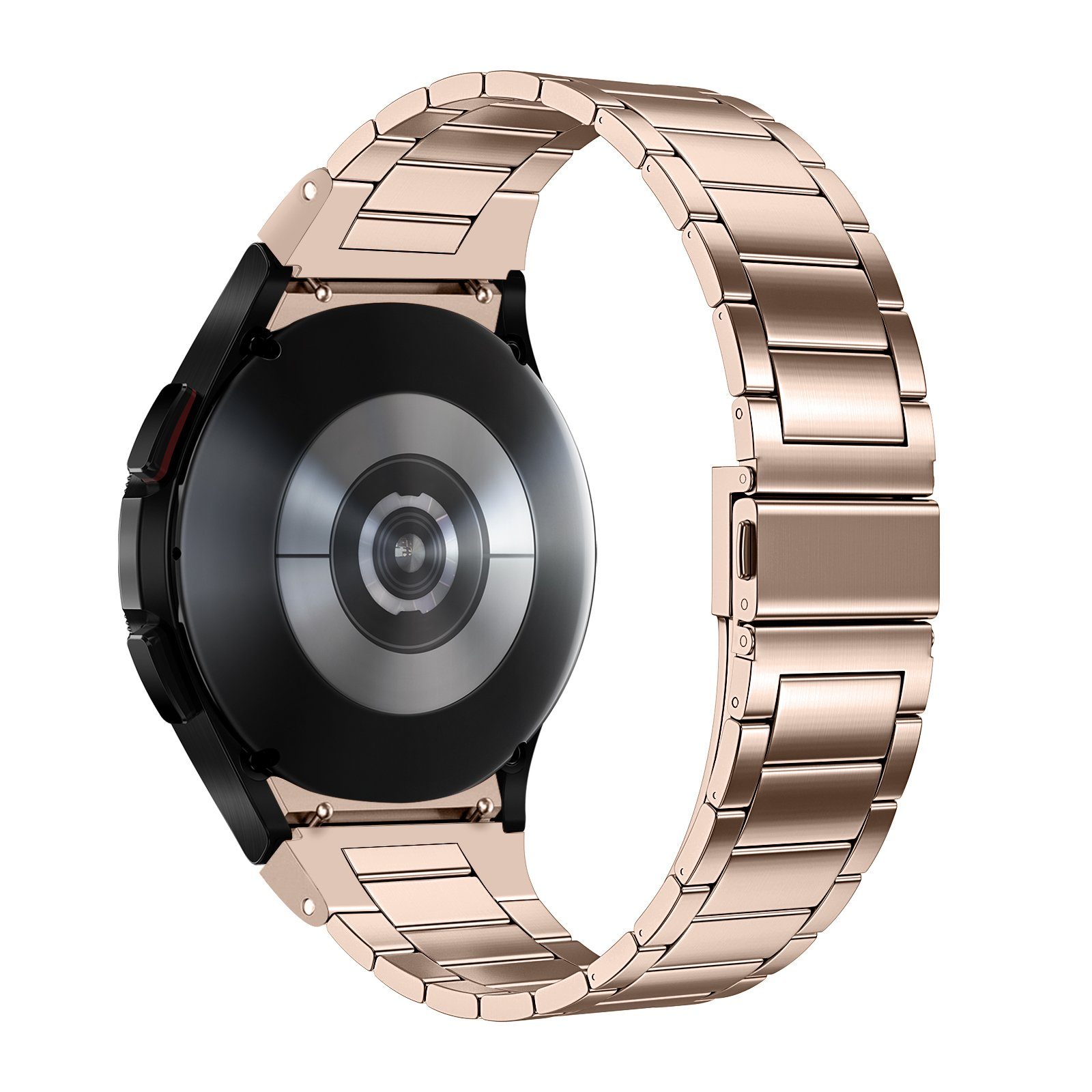 ELEKIN Smartwatch-Armband Ultra-schlank für Samsung galaxy watch4 Armbänder Edelstahl Uhrband Rosengold