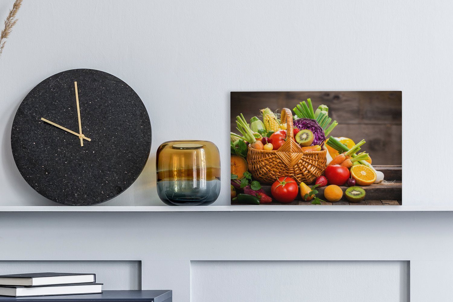 OneMillionCanvasses® Leinwandbild Obstkorb - Obst - Gemüse, Fotodruck (1 St günstig online kaufen