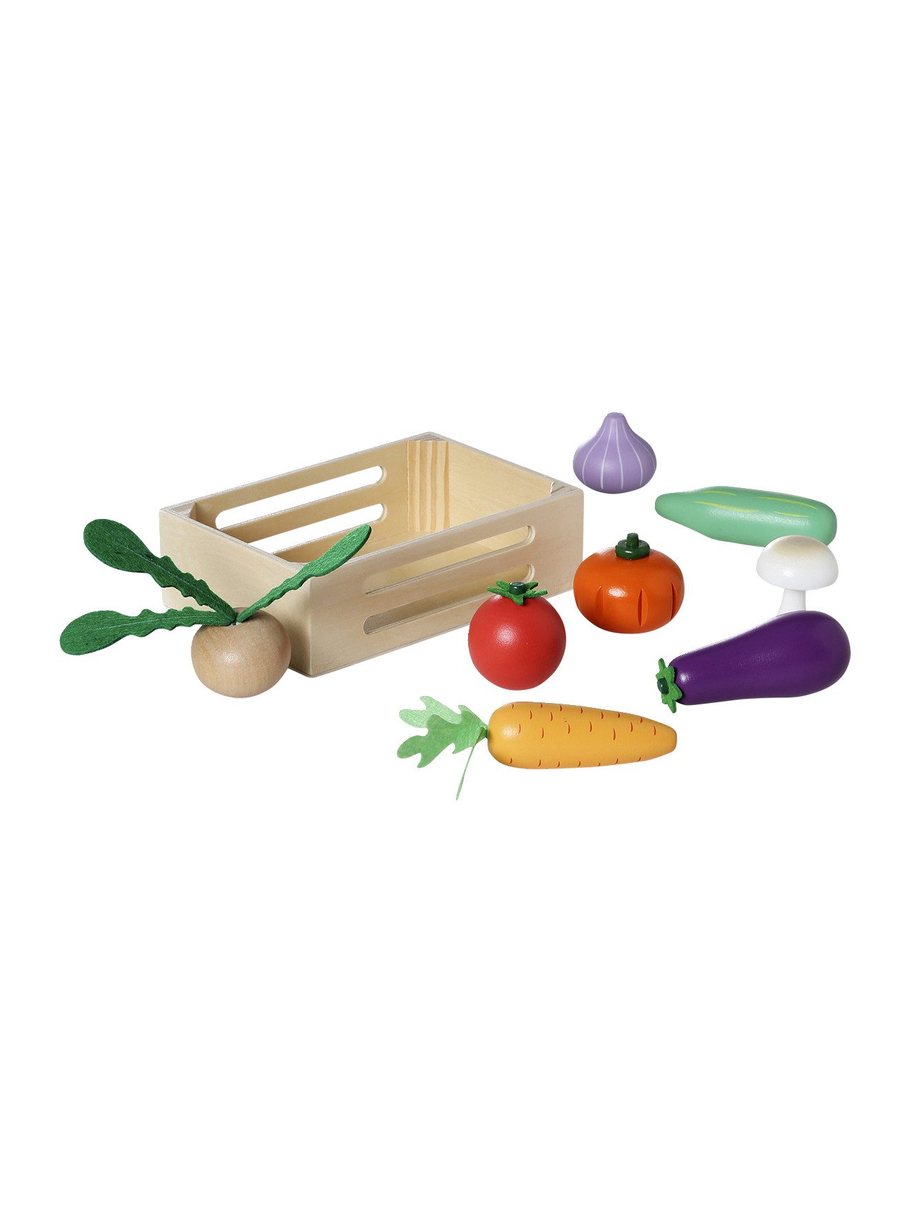 vertbaudet Spielküche Kinder Gemüsekiste für Spielzeugladen Holz FSC® Holz