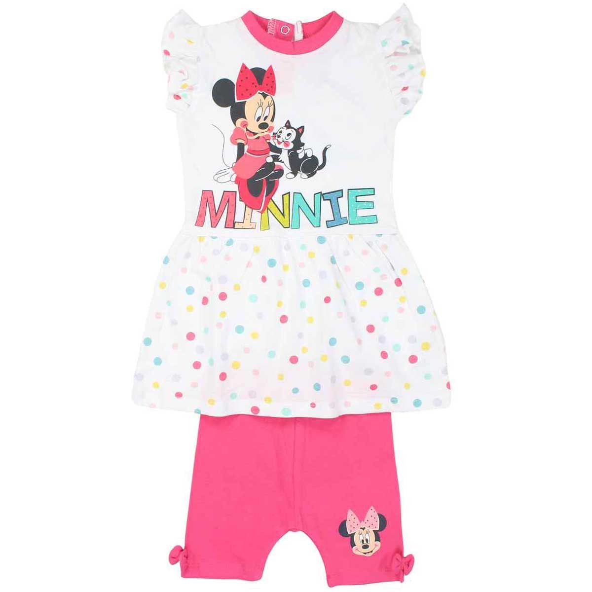 Sommerkleid Disney Minnie Maus Baby 2 tlg Mädchen Set Kleid plus Leggings