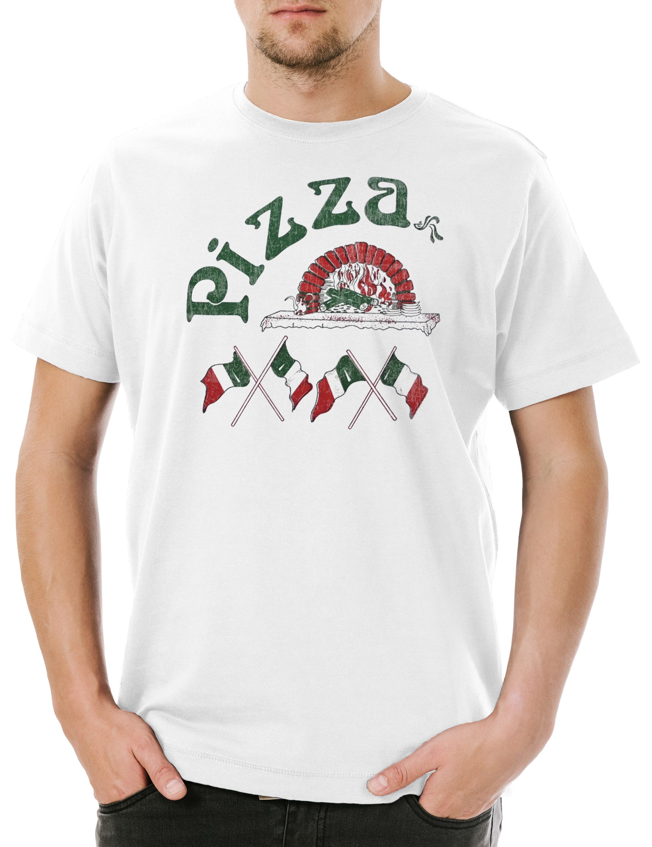 Urban Backwoods Print-Shirt Pizza Symbol Herren günstig online kaufen