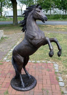Bronzeskulpturen Skulptur Bronzefigur steigendes Pferd aus Bronze