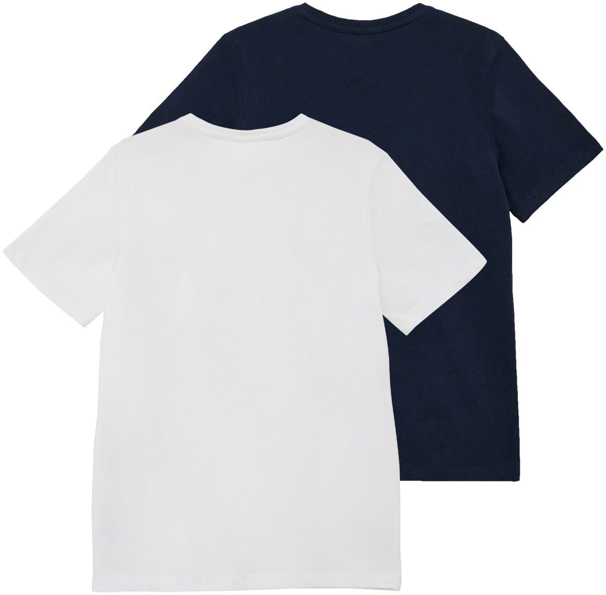 T-Shirt weiß/blau für (2-tlg) Junior s.Oliver Jungs