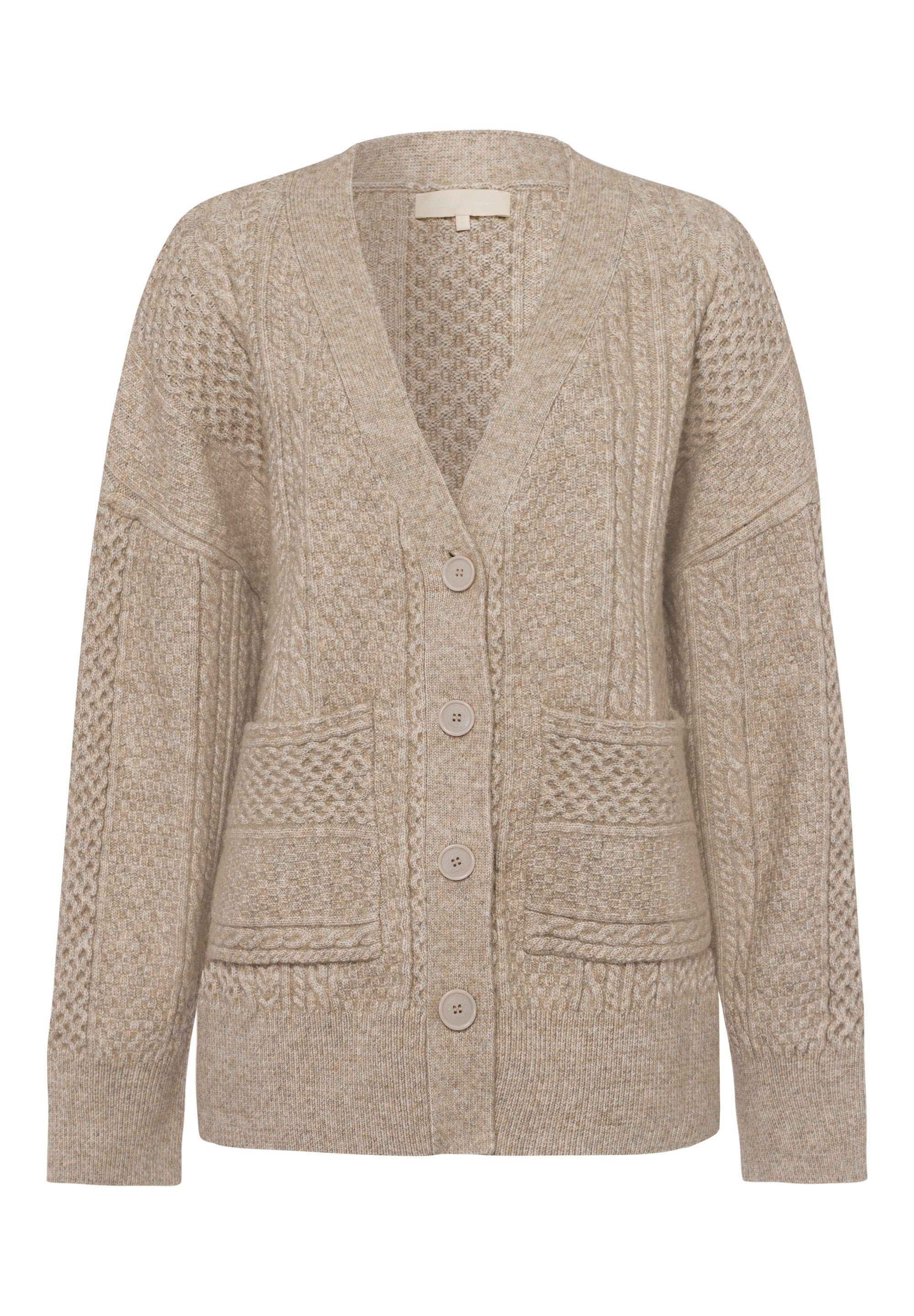 Les Lunes Strickjacke Alexis taupe