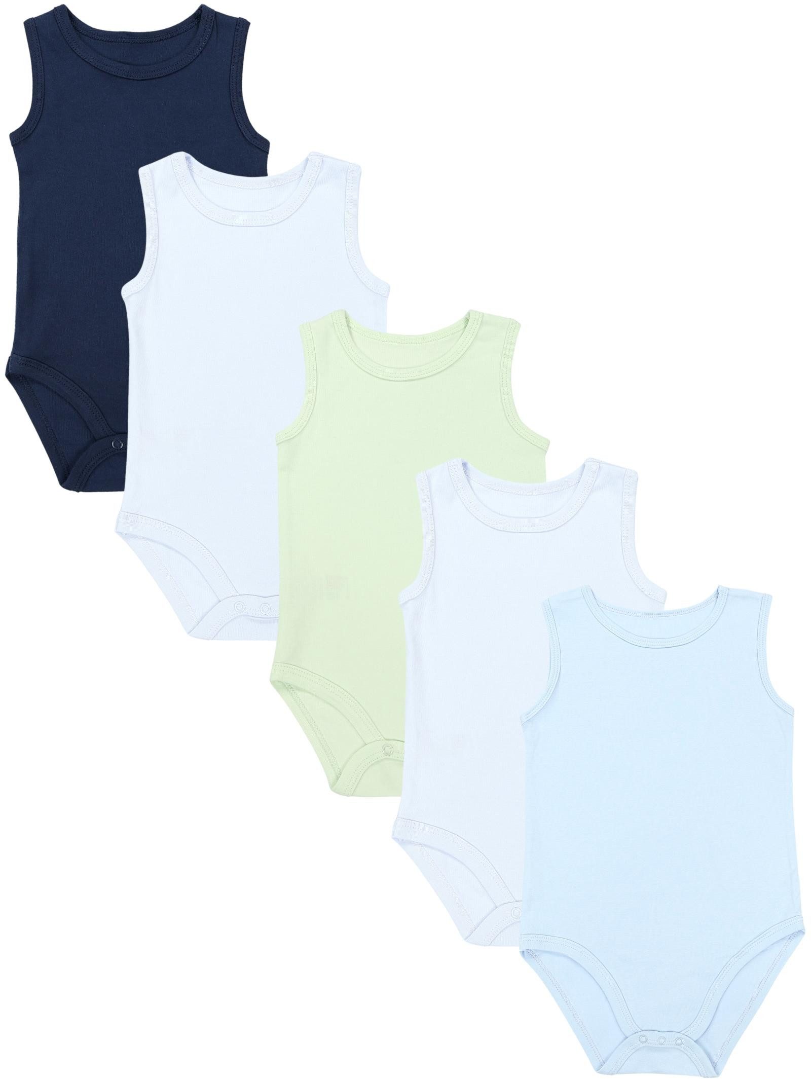 TupTam Body TupTam Baby Jungen Achselbody in Unifarben 5er Pack