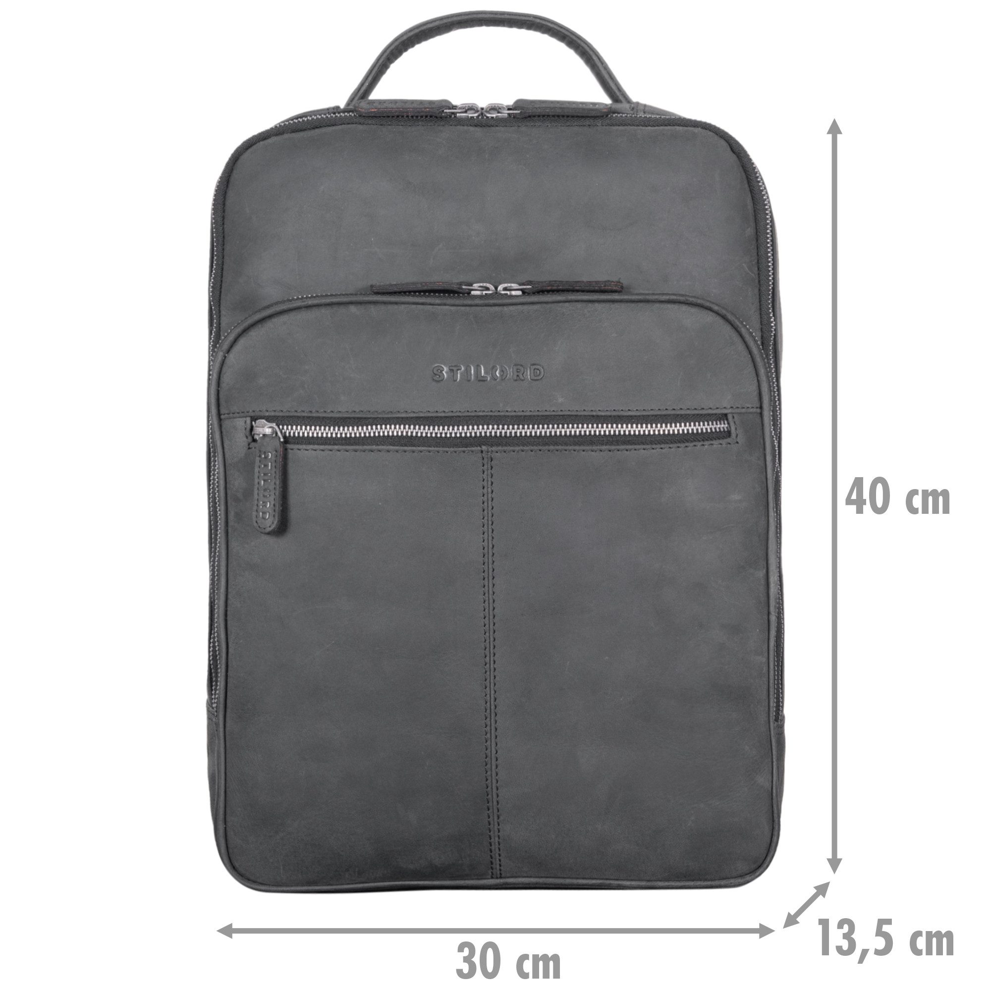 STILORD Notebook-Rucksack "Pietro" Business Lederrucksack Groß