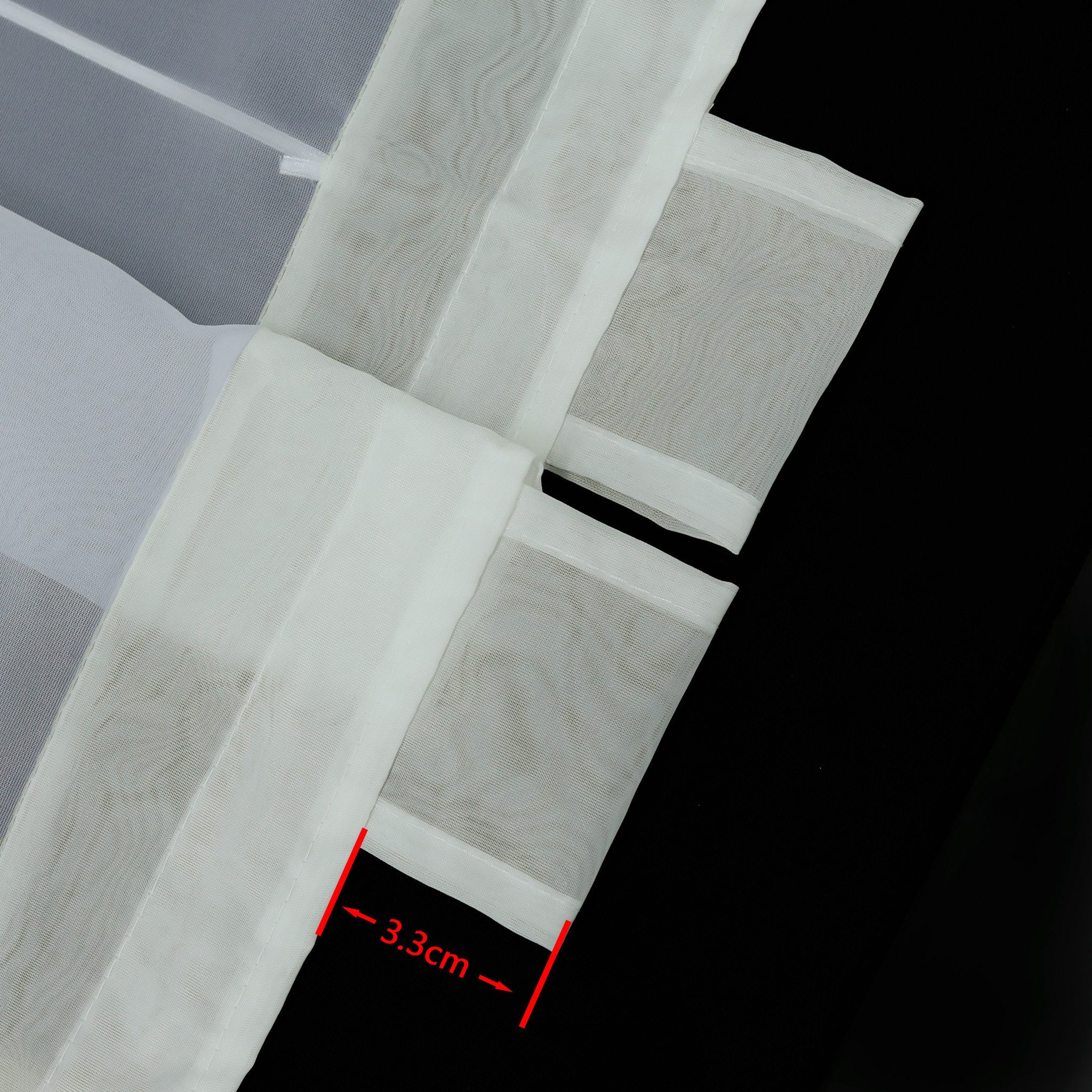 Joyswahl Raffrollo Julia, mit Schlaufen, mit Quaste Dreieck Rollos mit farbigem Blende Schals Fenster Gardine