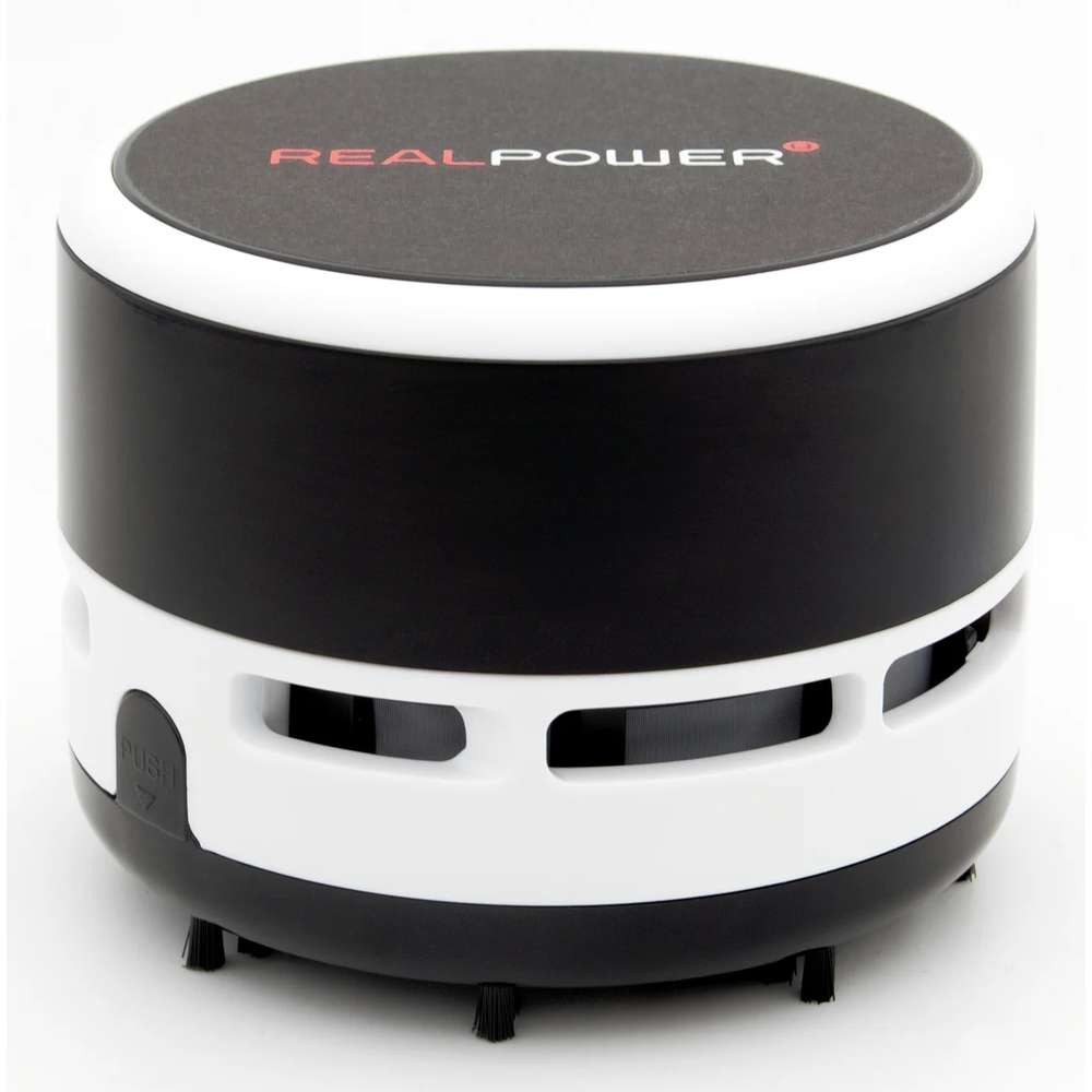 Realpower Handyhülle RealPower Mini Hoover-1 Handstaubsauger Schwarz, Weiß Beutellos