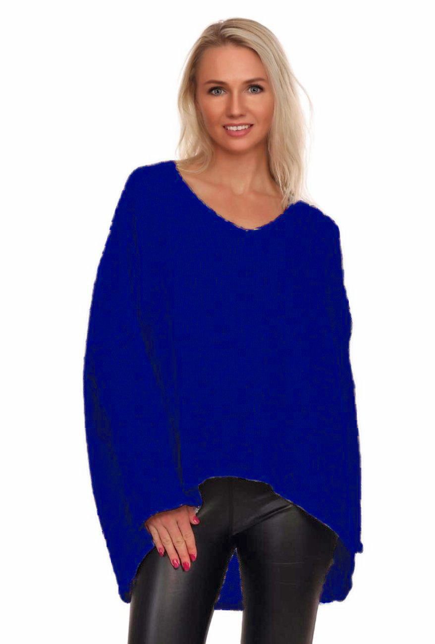 Charis Moda Strickpullover V-​Ausschnitt im Oversized günstig online kaufen