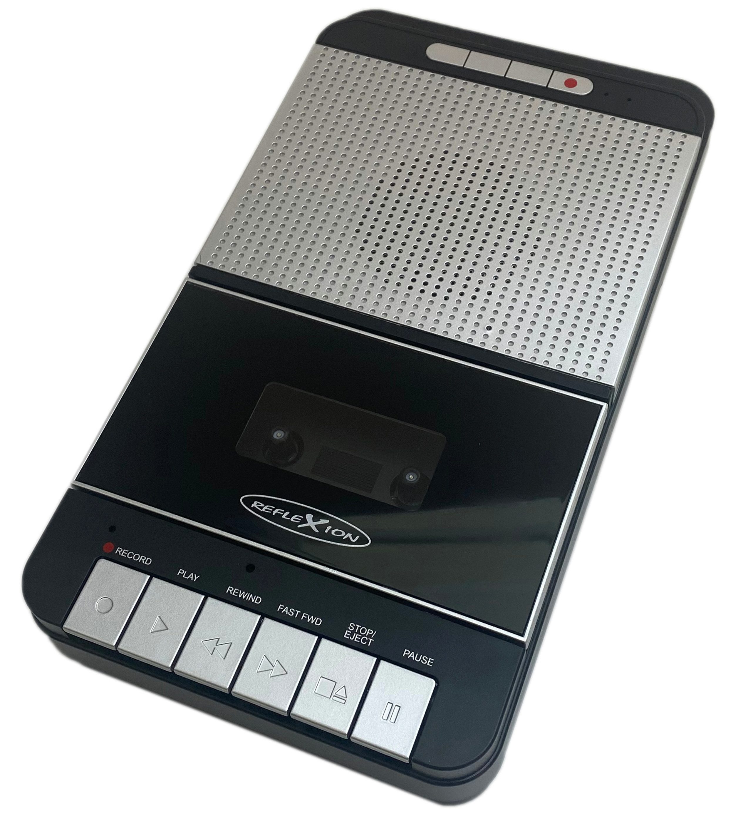 Reflexion CCR8018 Kassettenrecorder Diktiergerät Kassetten Player (One Touch“- Aufnahme und USB-MP3 Aufnahme)