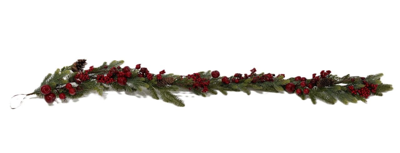 Trend Line Weihnachtsfigur TrendLine Deko Girlande Kusnstoff 180 cm bunt