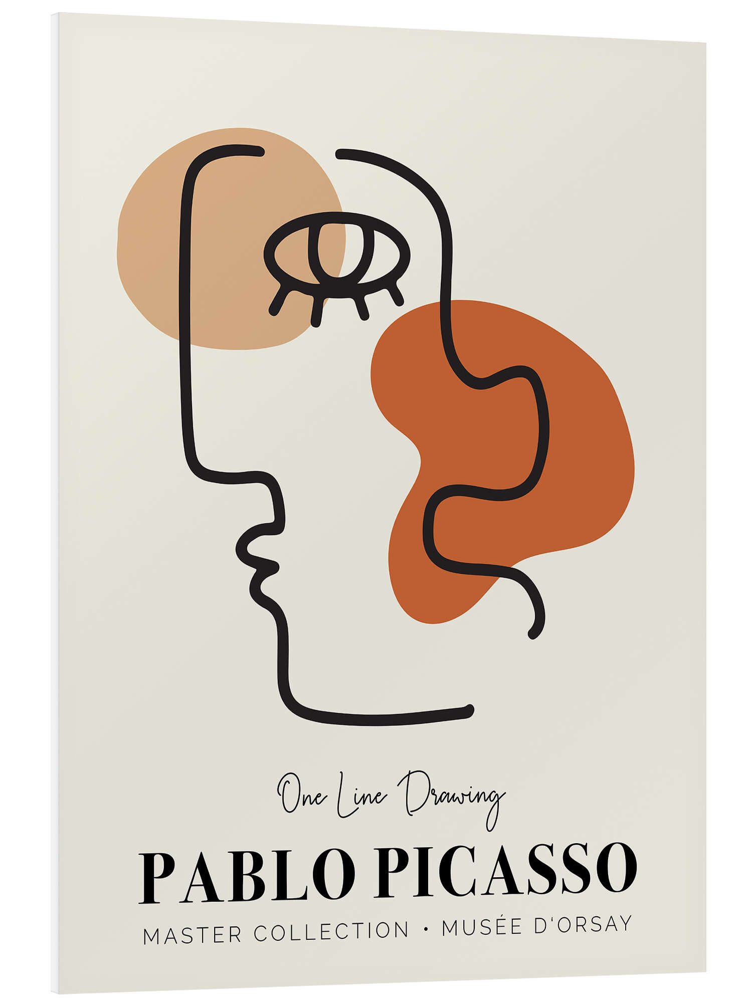 Posterlounge Forex-Bild, Pablo Picasso One Line Drawing I, Wohnzimmer Minimalistisch Grafikdesign