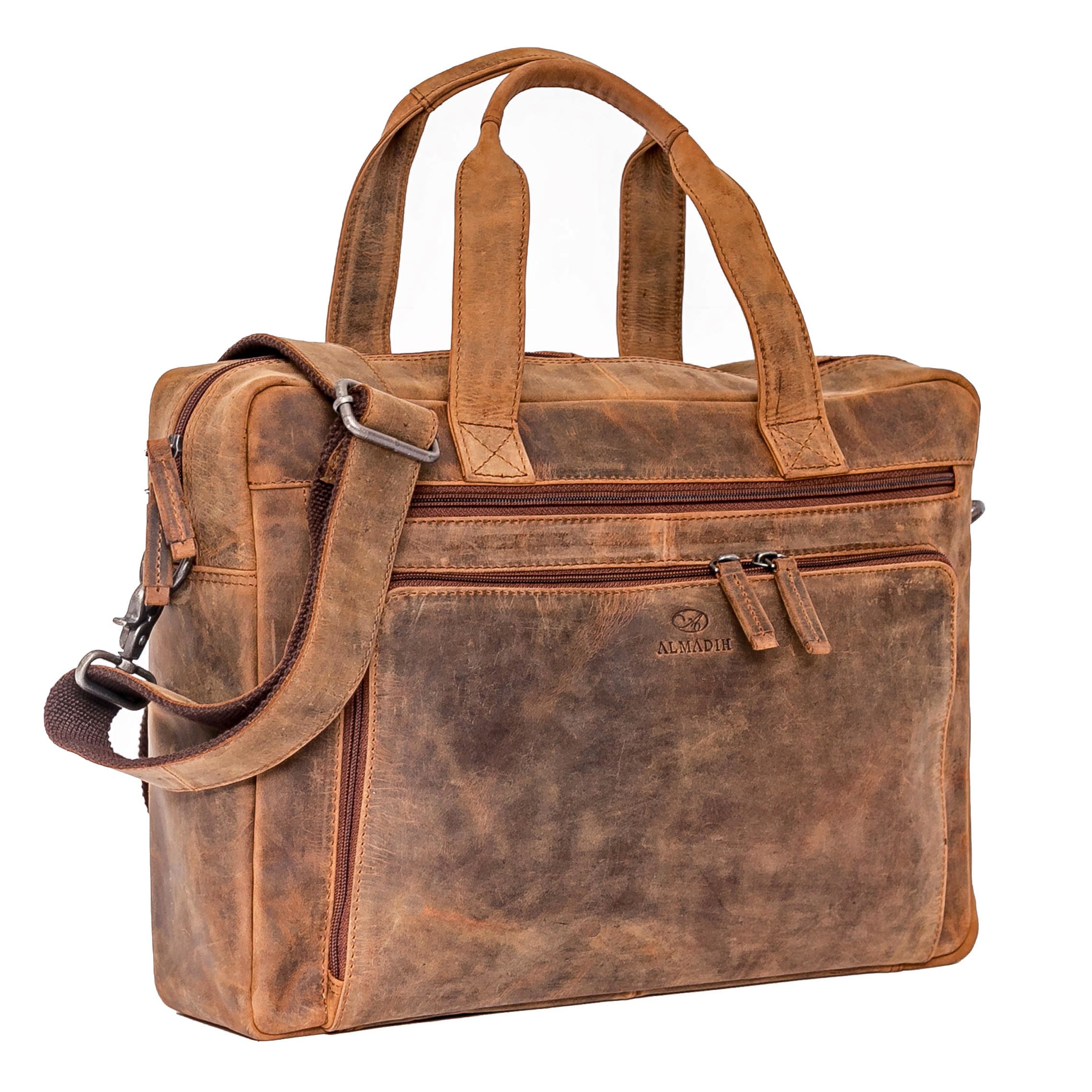 ALMADIH Businesstasche Leder Businesstasche BRUNO Ledertasche günstig online kaufen