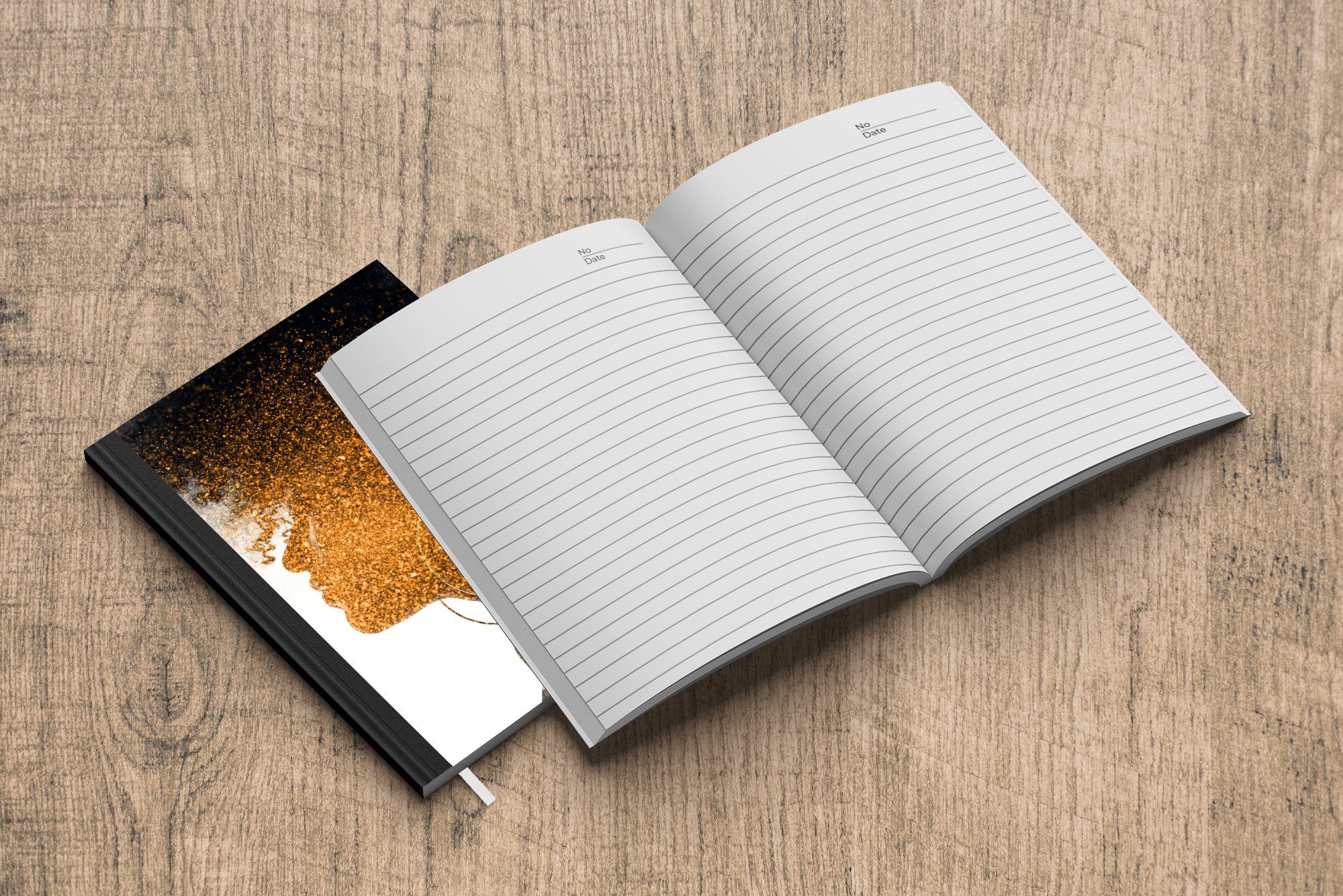 Tagebuch, Merkzettel, A5, - Seiten, Kunst Journal, Notizheft, MuchoWow - 98 Kreativ Gold, Haushaltsbuch Notizbuch