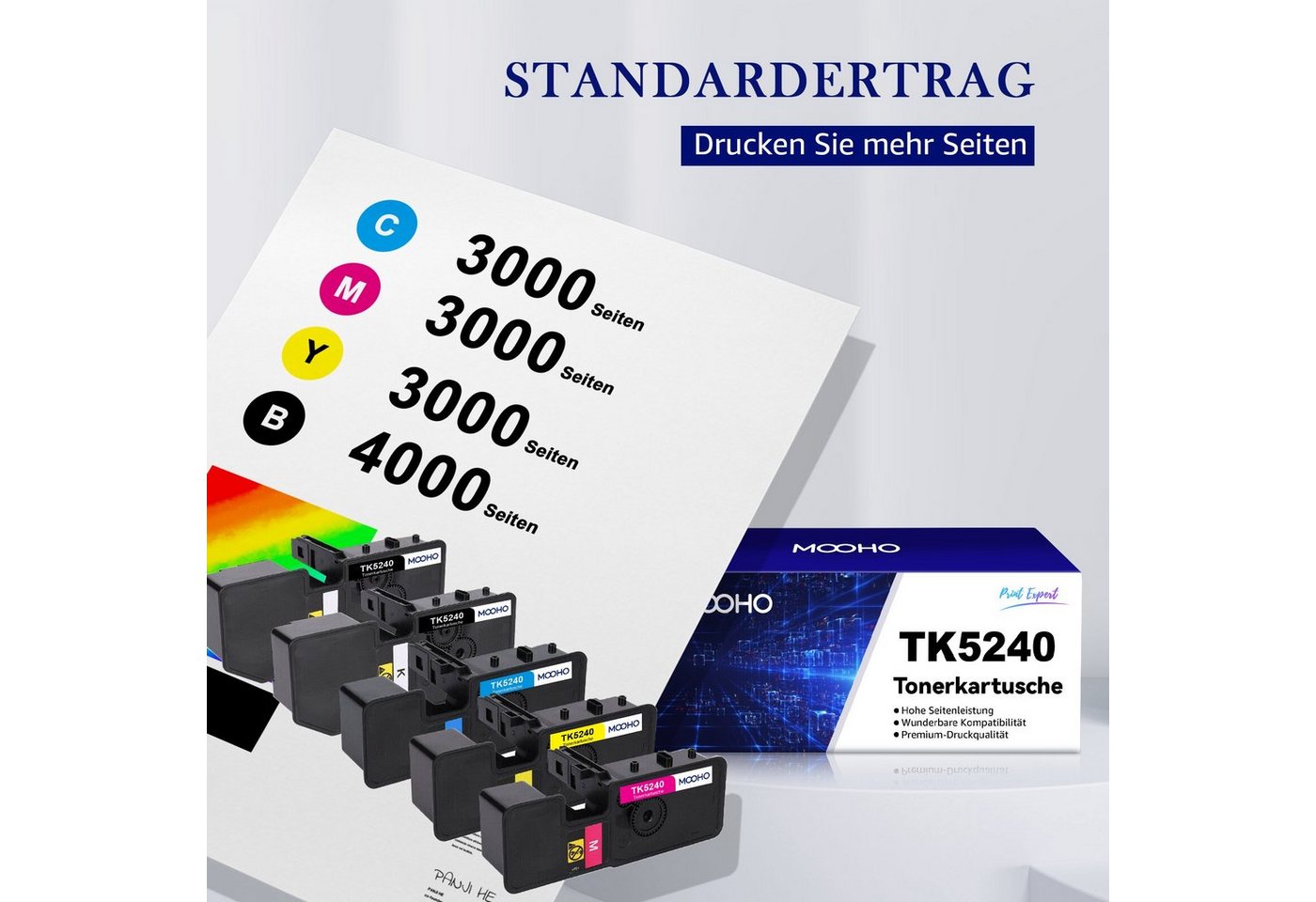 Thumbnail - MOOHO Tonerkartusche TK-5240 für Kyocera TK5420 ECOSYS M5526cdw M5526 P5026cdn P5026