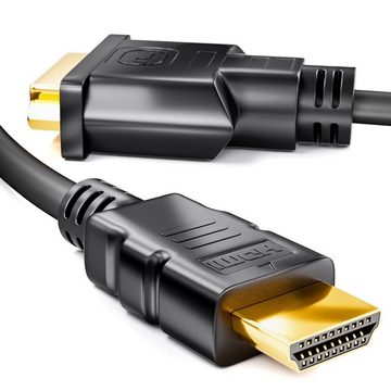 deleyCON deleyCON HDMI zu DVI Adapter - Stecker auf Buchse - FullHD - TV / Video-Kabel