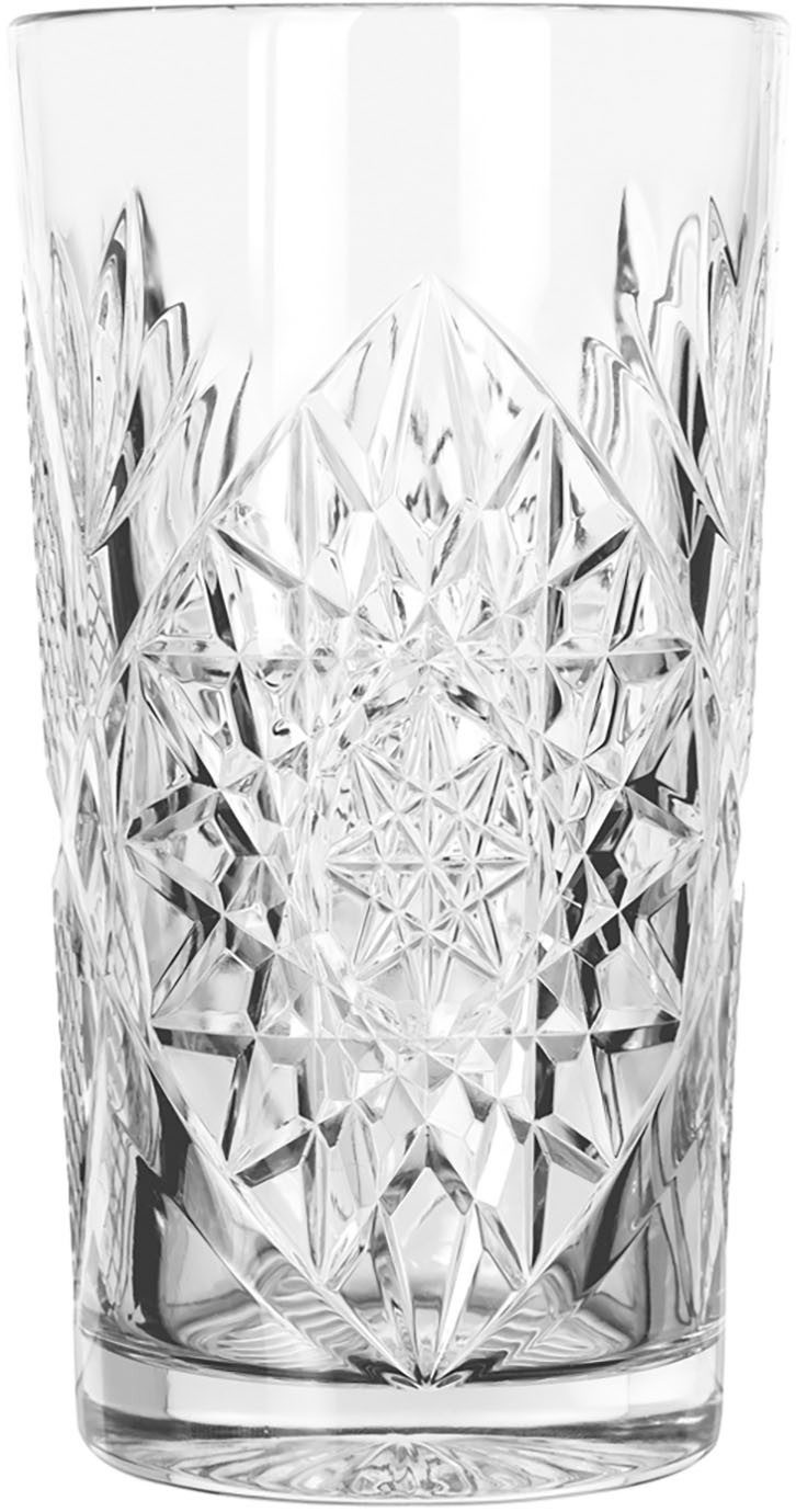 LIBBEY Gläser-Set Libbey Cooler Trinkglas, 12er Set -HOBSTAR-, 12-tlg., Glas, 473 ml, hochwertig verarbeitet, in eleganter Vintage-Optik
