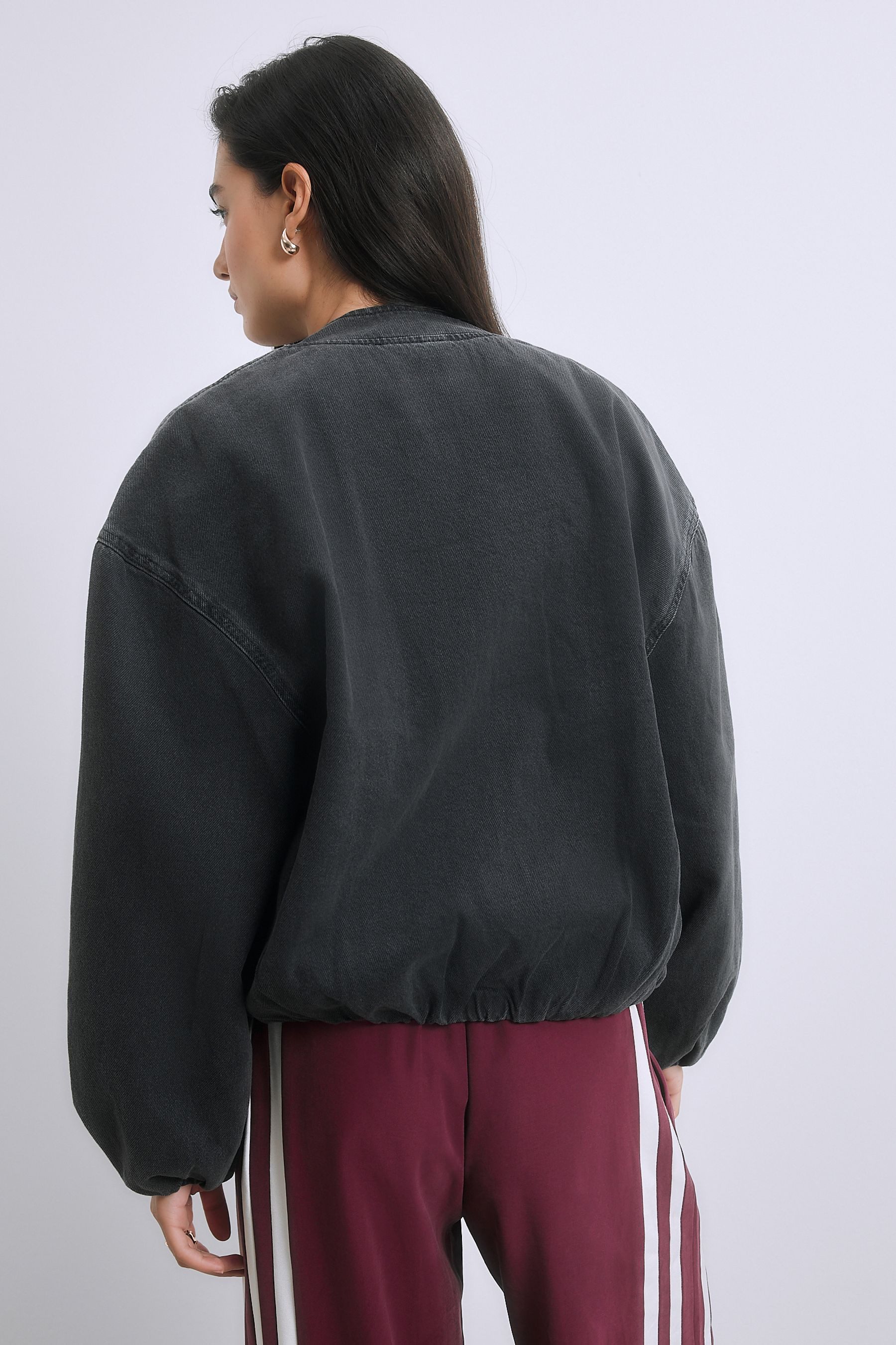 Next Jeansjacke Denim-Bomberjacke mit Reißverschluss, Kurzgröße (1-St) günstig online kaufen