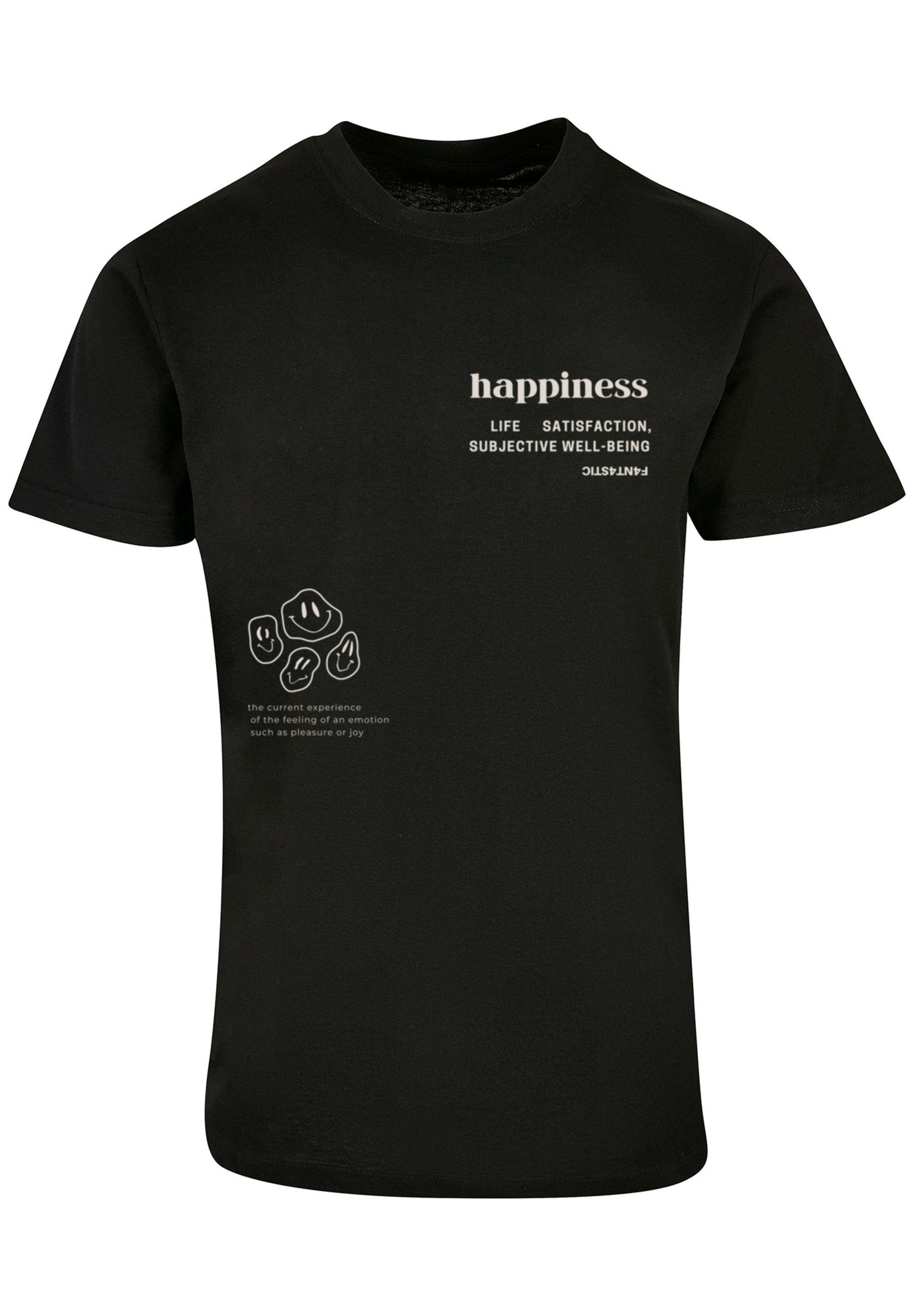UNISEX schwarz TEE F4NT4STIC Print happiness T-Shirt