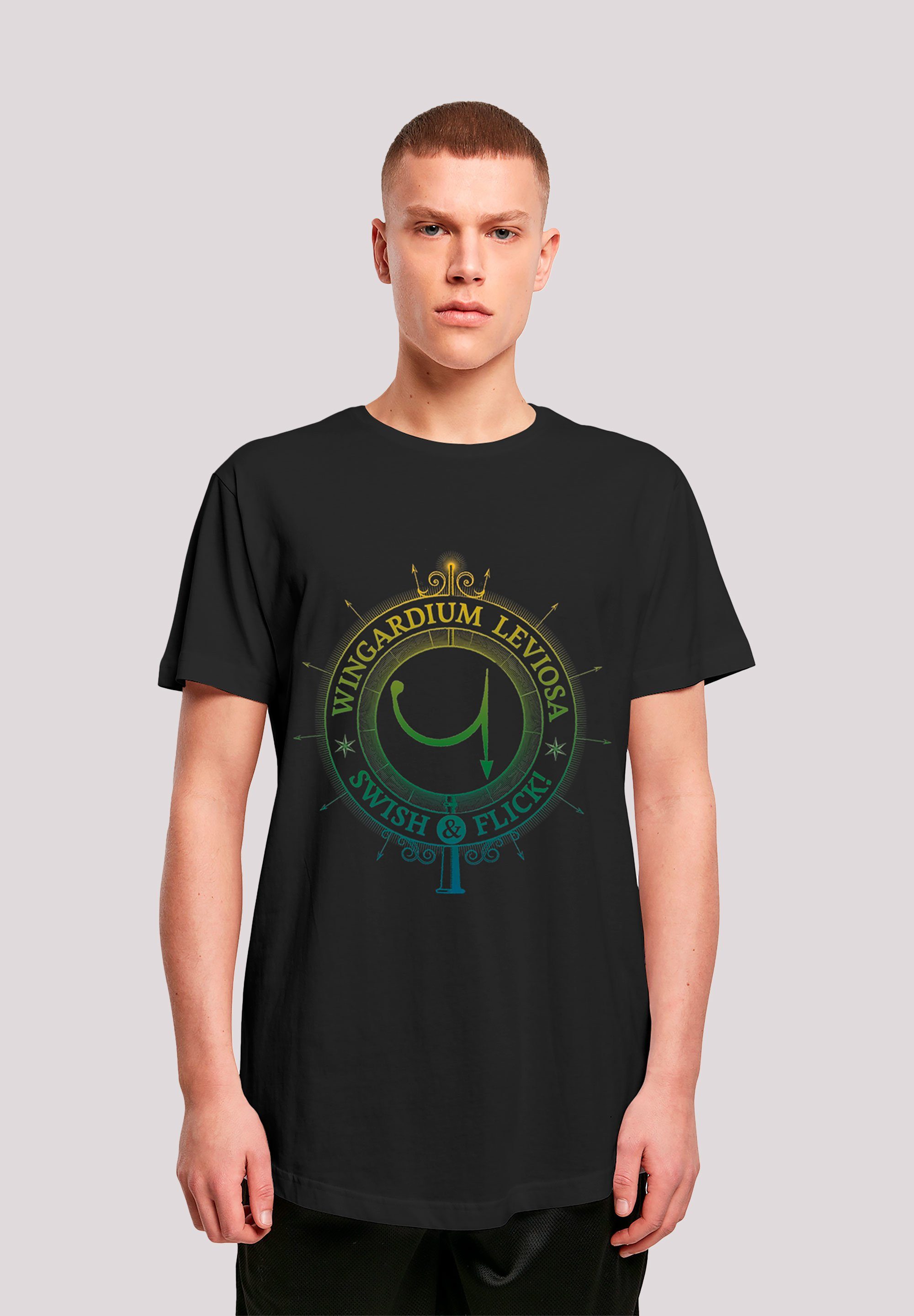 F4NT4STIC T-Shirt Harry Potter Wingardium Leviosa Print schwarz