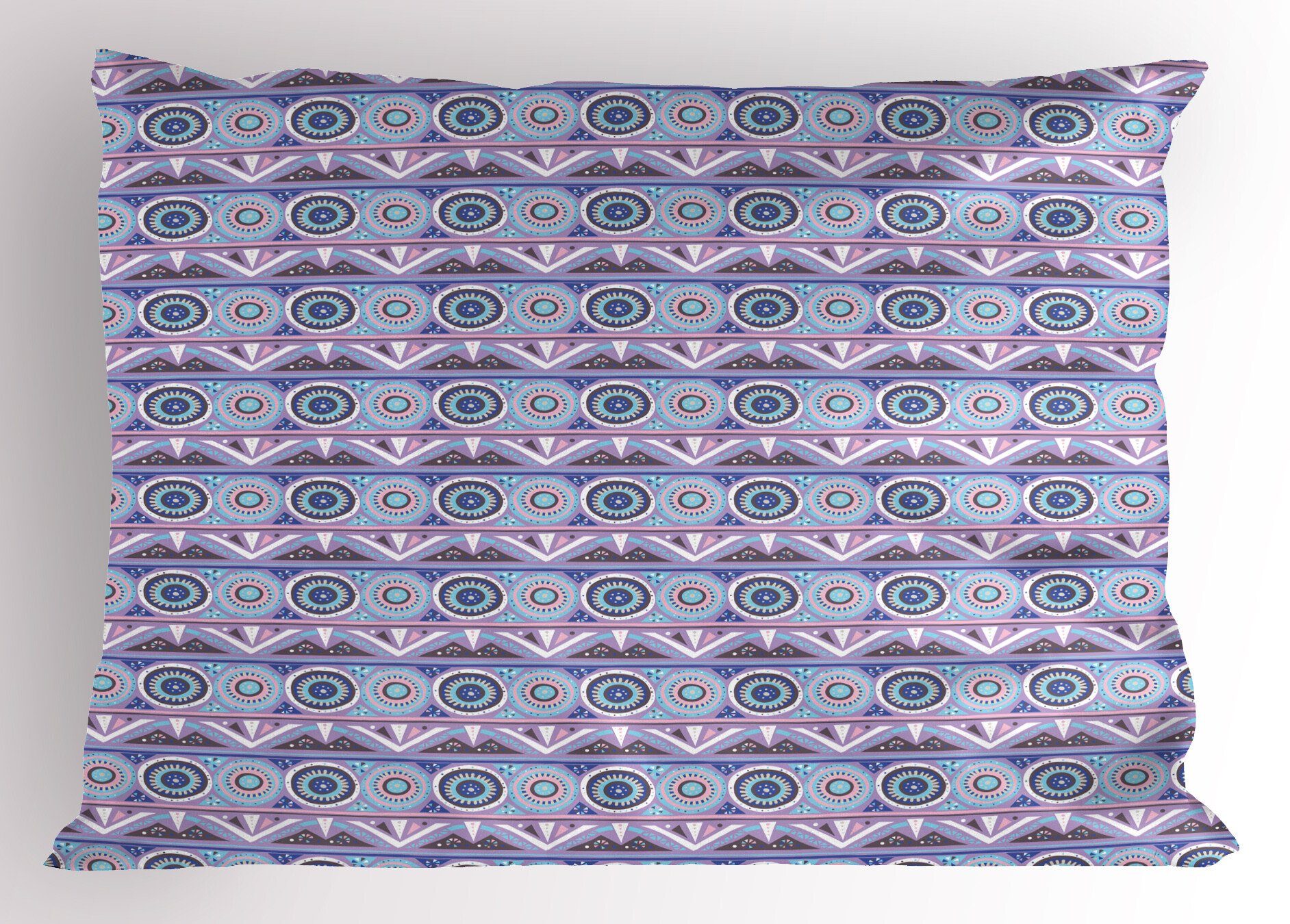 Kissenbezüge Dekorativer Boho (1 Triangles Spots Kreise Abakuhaus King und Kissenbezug, Stück), Standard Gedruckter Size