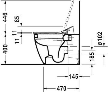 Duravit WC-Komplettset Duravit Stand-WC ME by Starck Back-to-wa