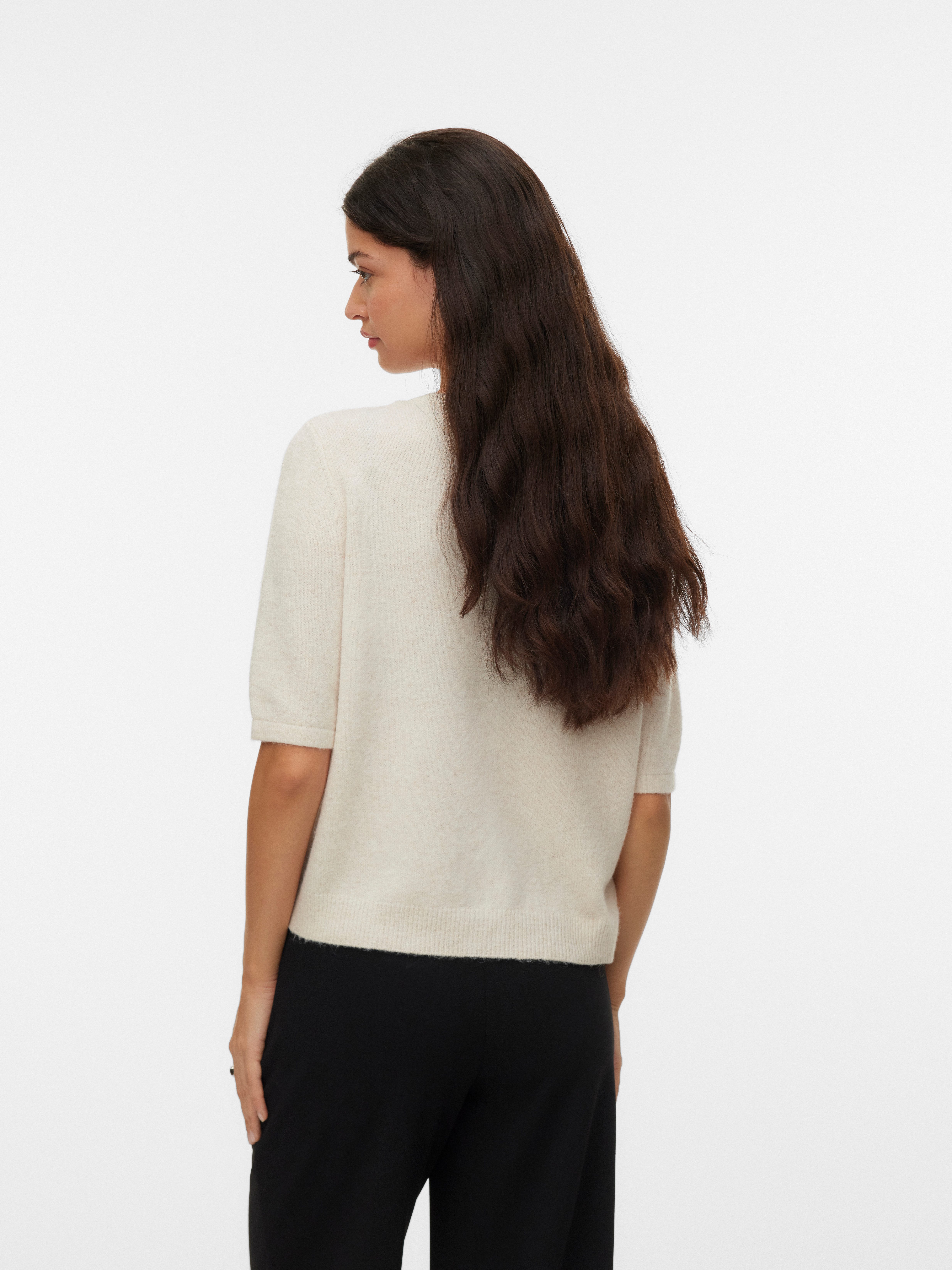 Vero Moda Strickjacke VMDOFFY 2/4 O-NECK BUTTON CARDIGAN NOOS Materialmix, regular fit