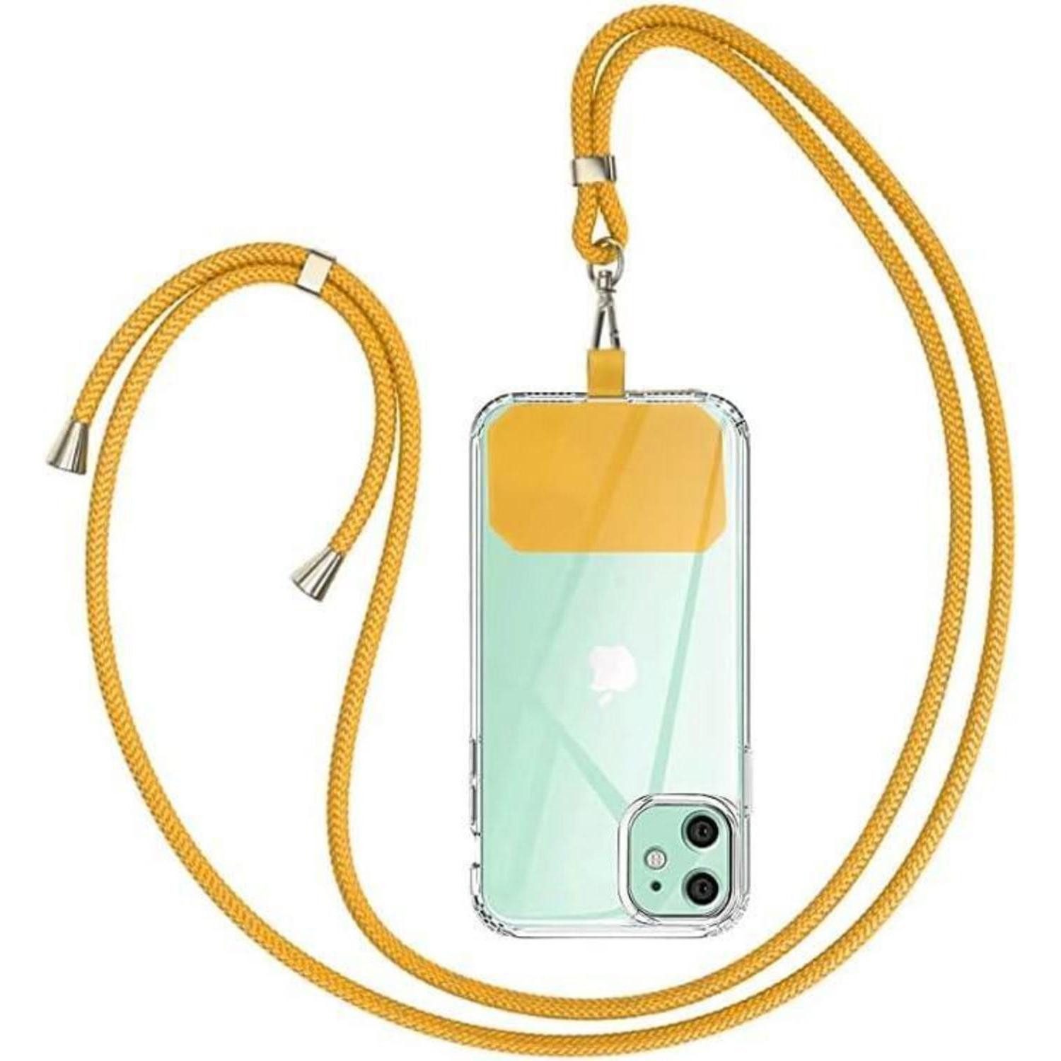 Handytasche Handykette Universal zum Umhängen für jedes Smartphone Gelb