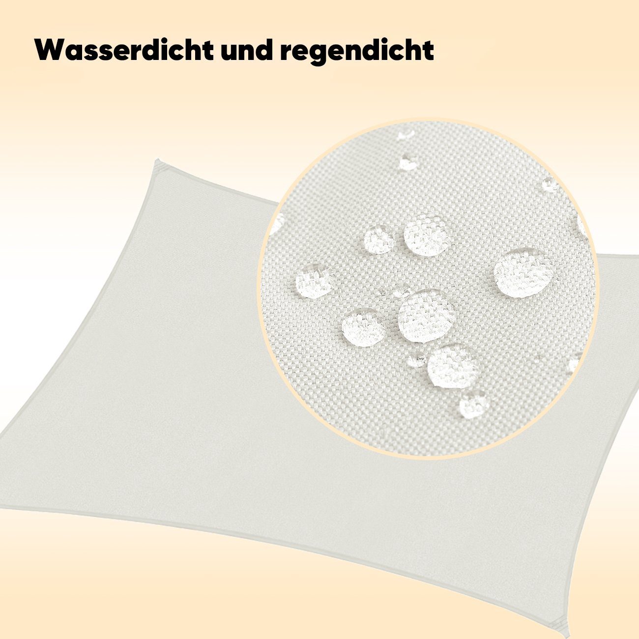 Kit Sonnenschutzsegel Rechteckig mit Balkon Weiß Sekey Windschutz Sonnensegel