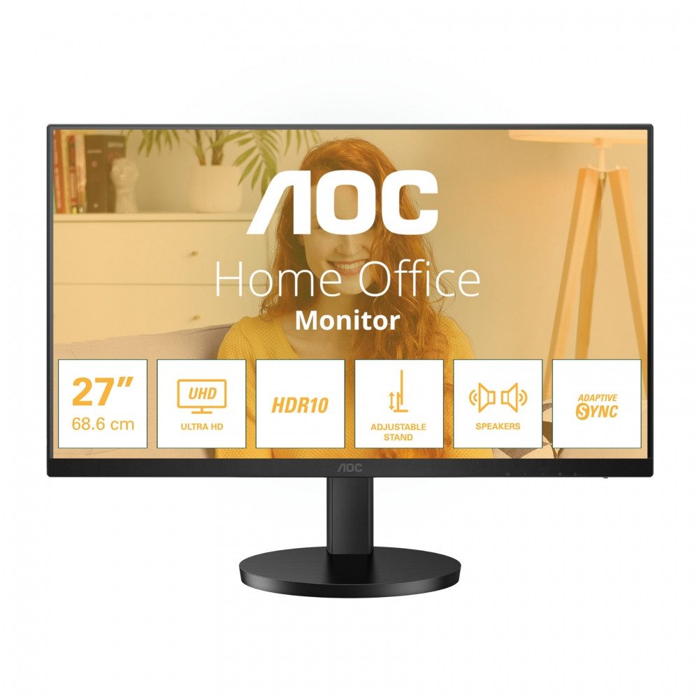 AOC U27B3AF 27" 4K UHD IPS Monitor für Büro. TFT-Monitor