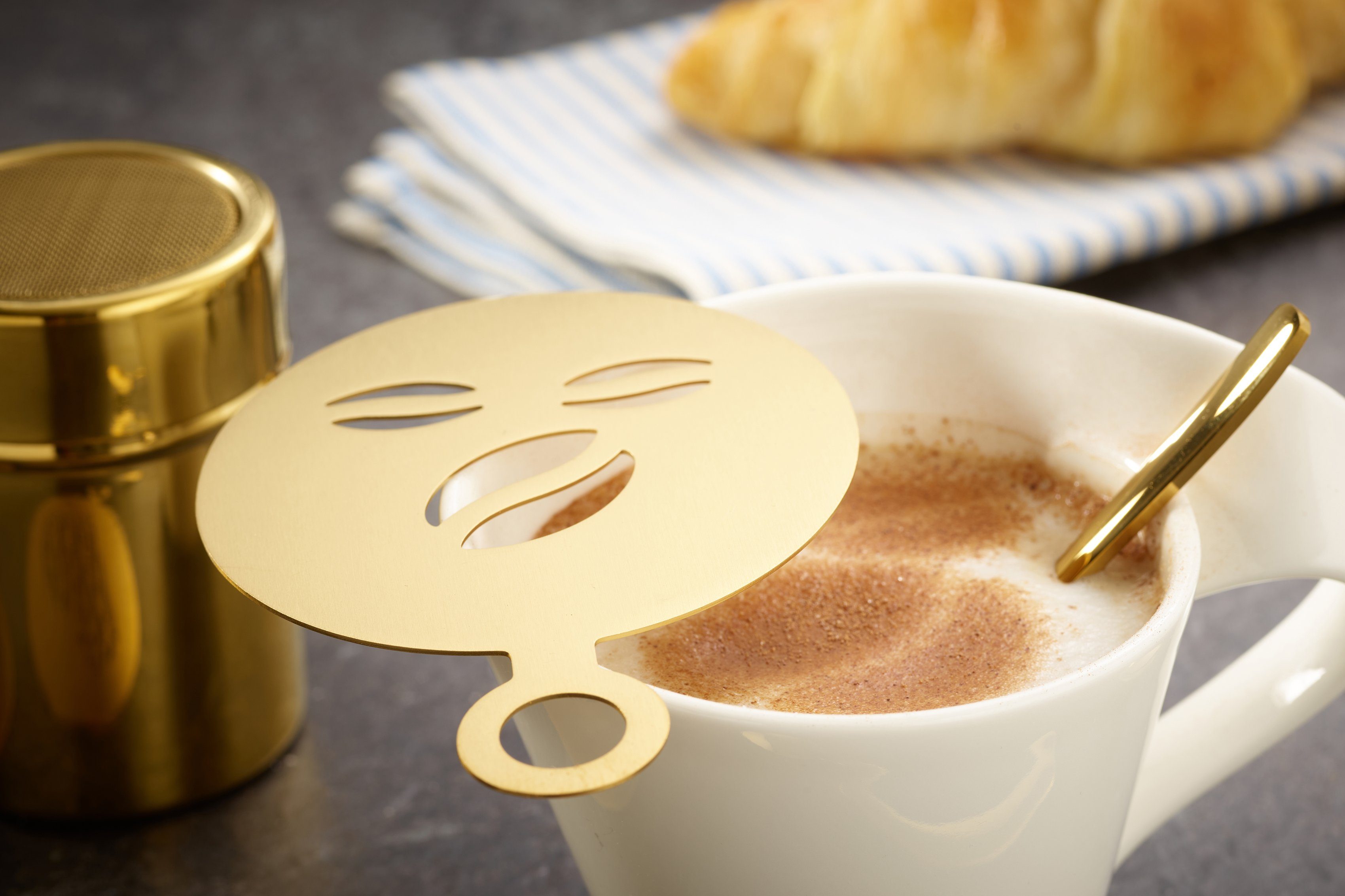 ECHTWERK Barista-Set, Kaffeezubehör-Set, ideal oder Cappuccino für Macchiato, Latte 23-tlg. goldfarben