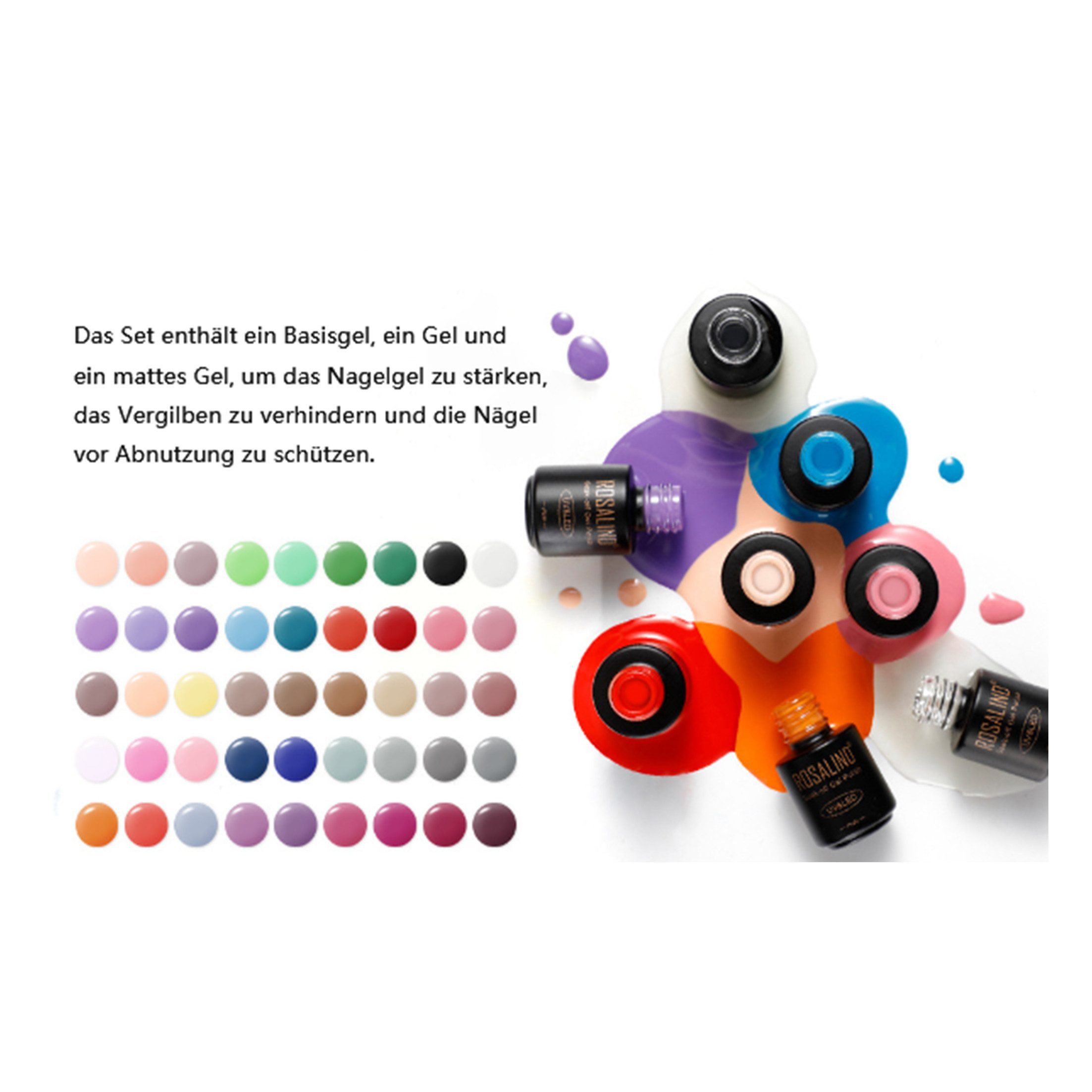 KINSI Nagellack-Set UV Gel Nagellack Set 45 Farben,Inkl. Base& op Coat,Natü günstig online kaufen