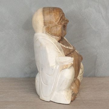 Oriental Galerie Dekofigur Figur Sitzender Happy Buddha Weiß klein 15 cm (1 St)