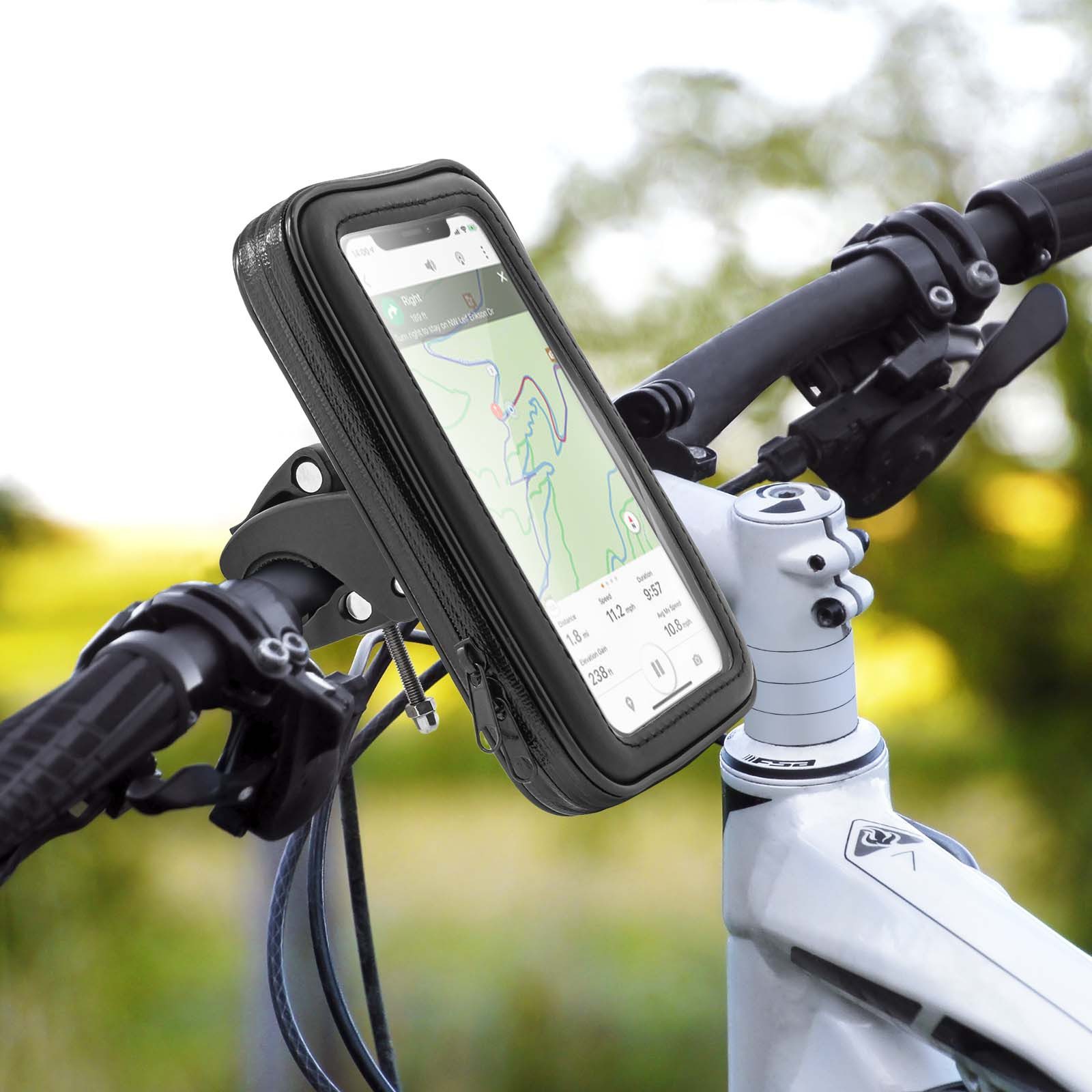 Mobilefox Smartphone-Halterung Halterung Halter Fahrrad Motorrad Lenker Handy Smartphone Größe L – Bild 2 von 4
