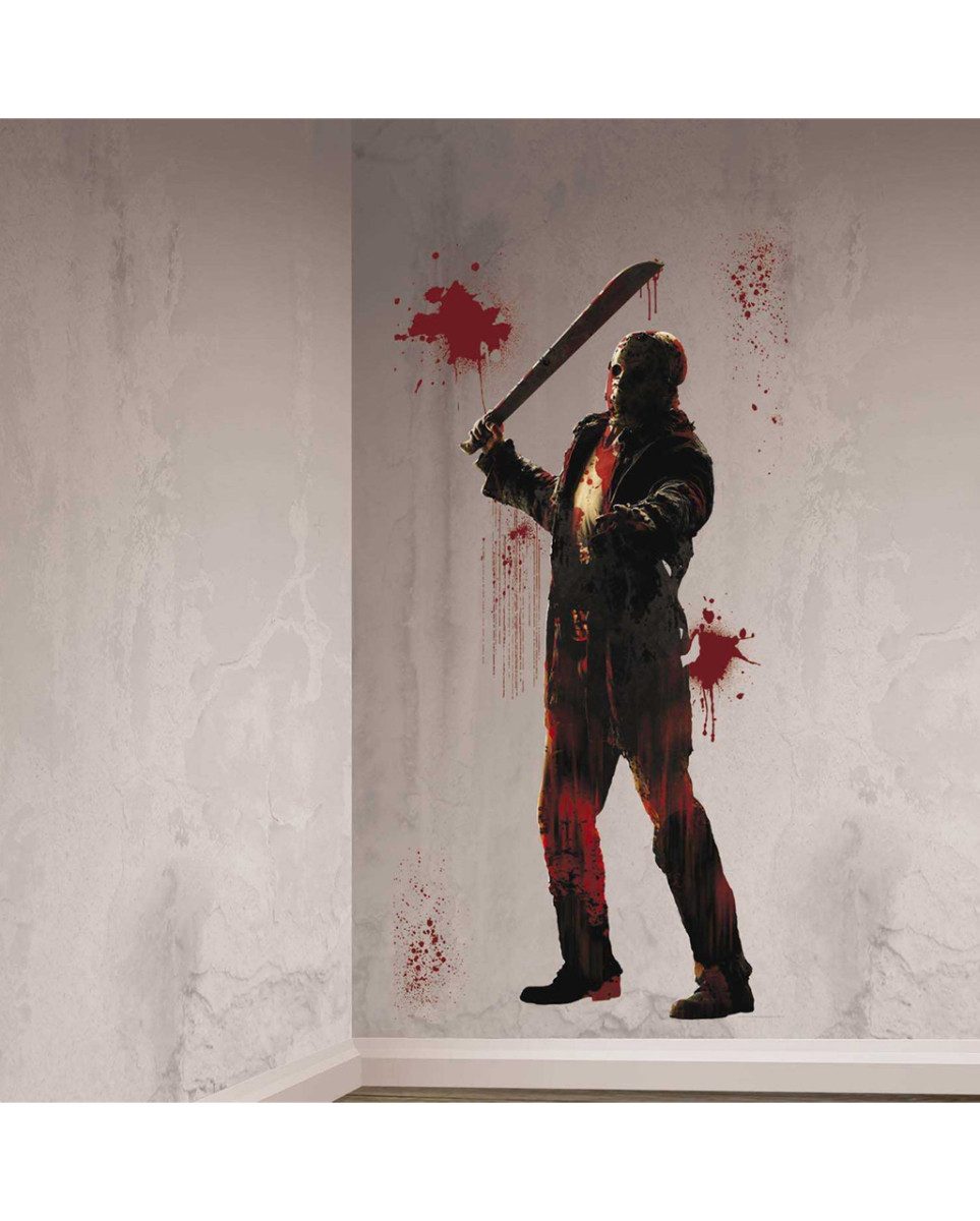 Horror-Shop Dekorationsfolie Jason Voorhees als Freitag der 13. Wandfolie 165 c