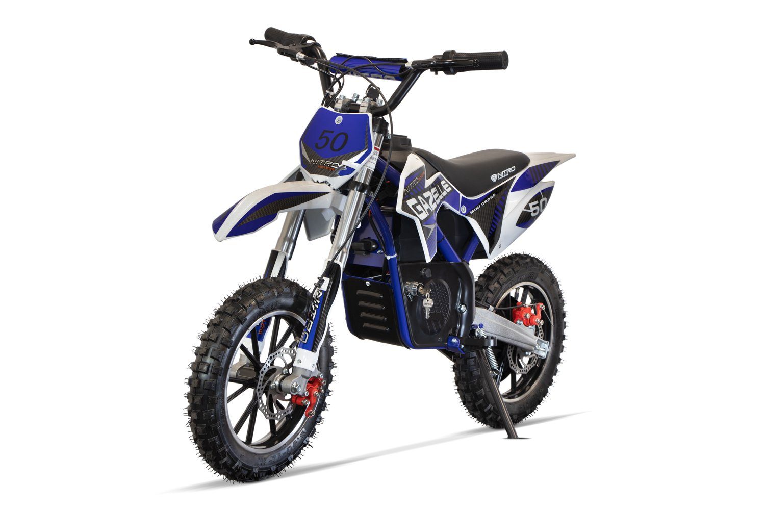 Nitro Motors Elektro-Kindermotorrad 550W Eco mini Kinder Dirtbike Gazelle 10" Dirtbike Pocketbike