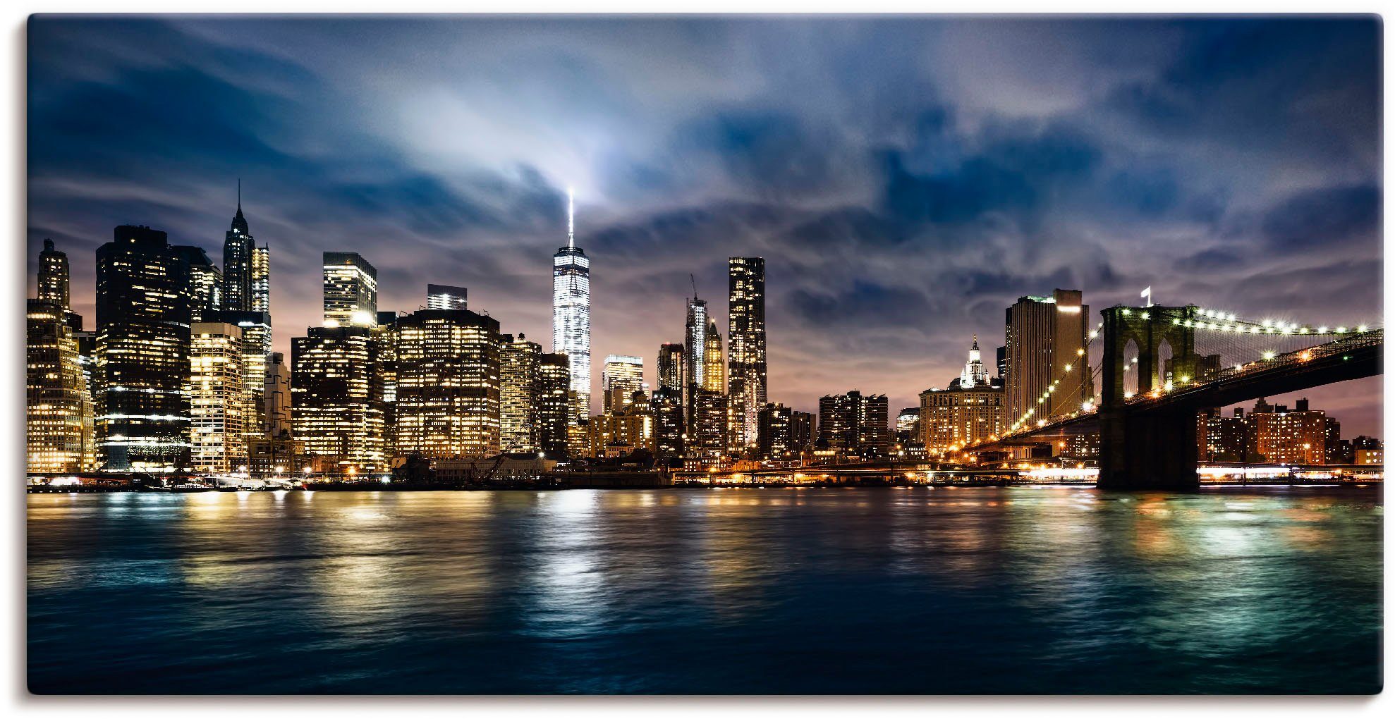 Artland Wandbild Sonnenaufgang über Manhattan, Amerika (1 St), als Alubild, Leinwandbild, Wandaufkleber oder Poster in versch. Größen