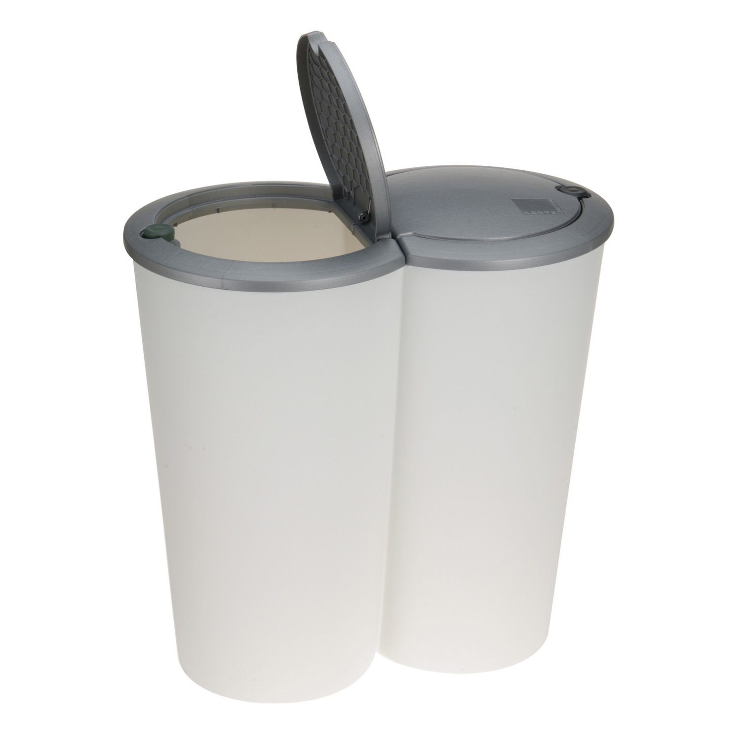 INDA-Exclusiv Aschenbecher Duo Abfalleimer Mülleimer Mülltonne Mülltrenner Deckel 2x 25 Liter