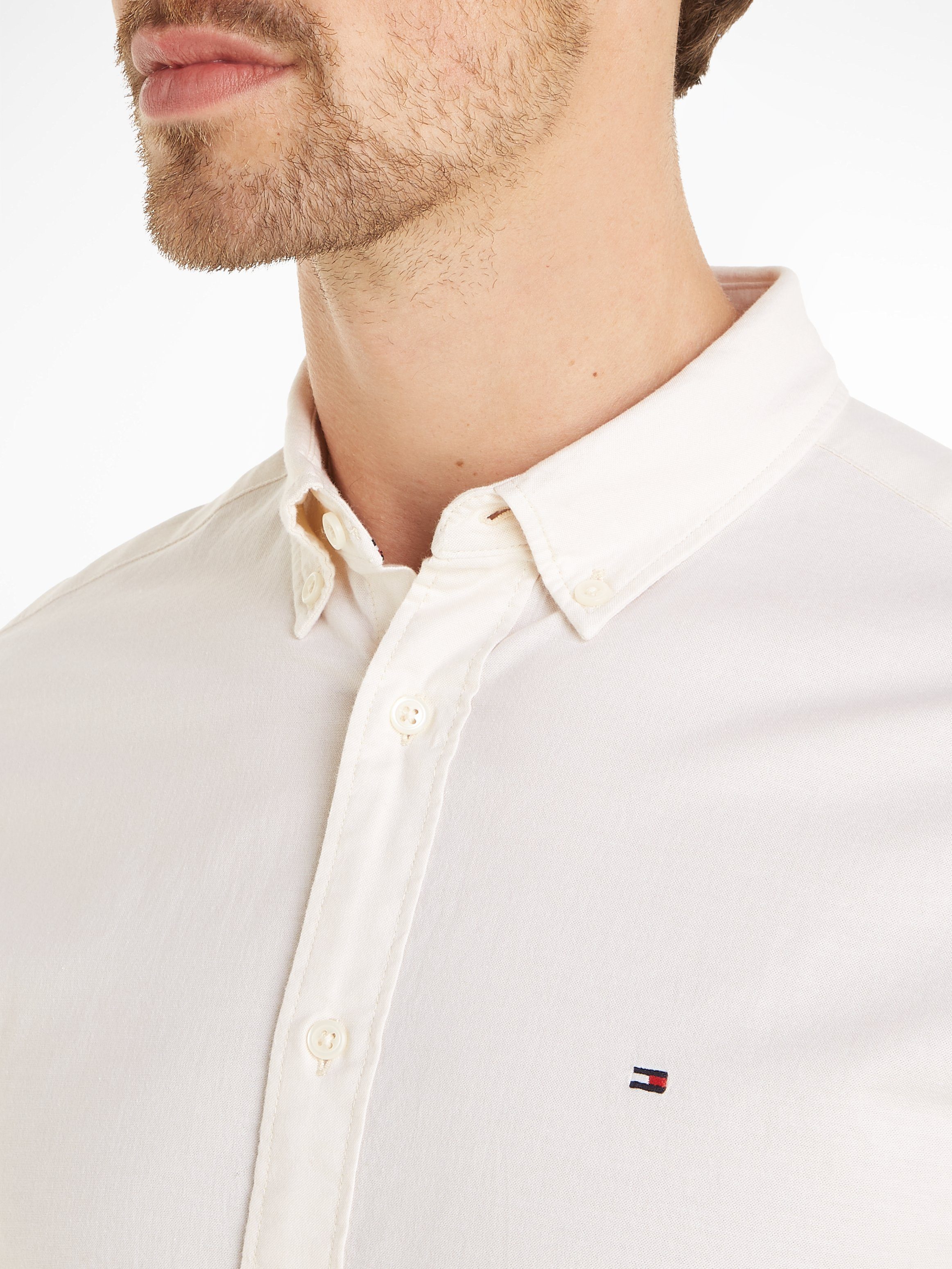 Tommy Hilfiger Langarmhemd 1985 FLEX OXFORD Regular Fit SHIRT von der Kollektion aus 1985 inspiriert