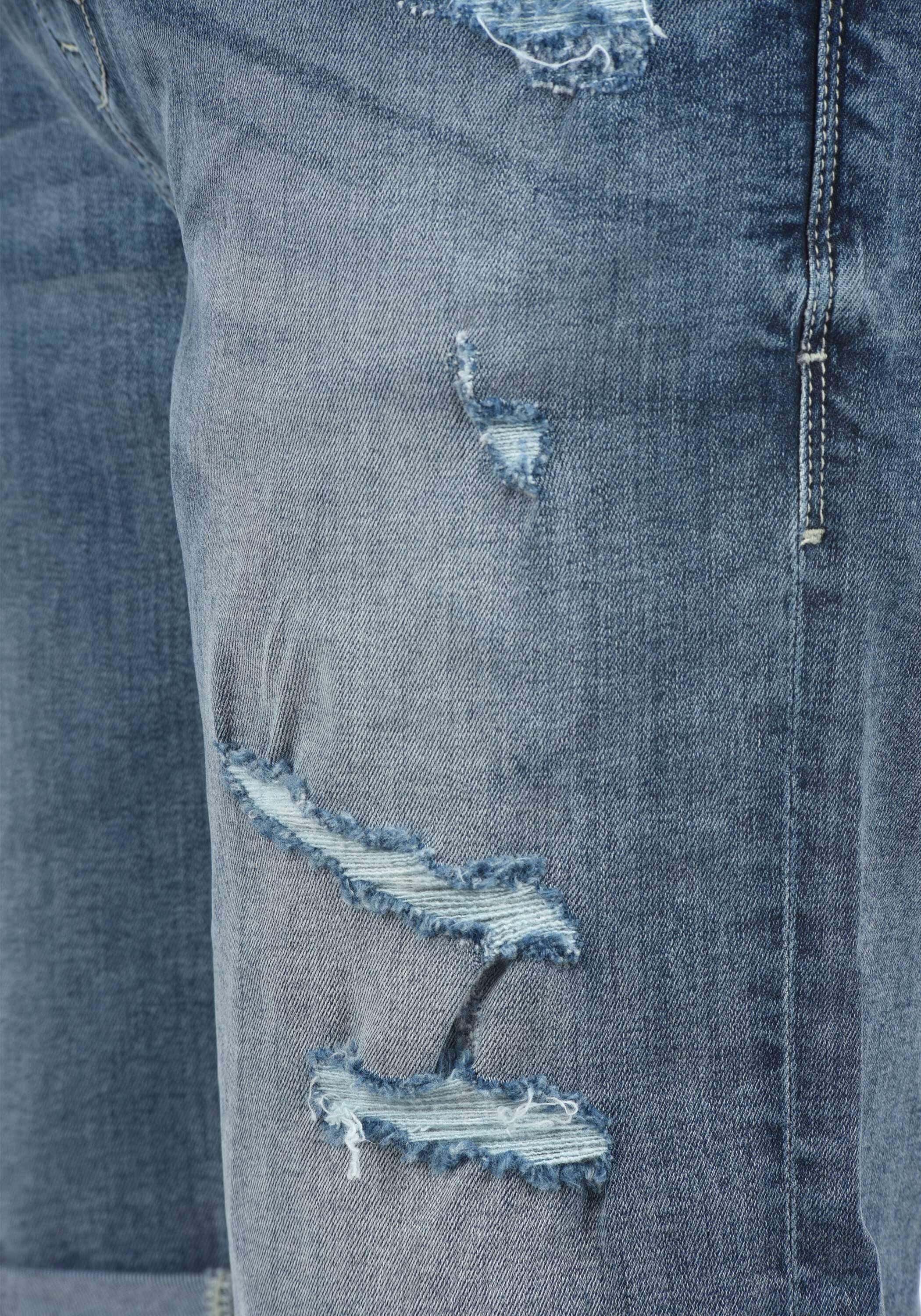 Blend Jeansshorts BHDeniz Stilvolle 5-Pocket-Jeansshorts mit Destroyed-Effekten