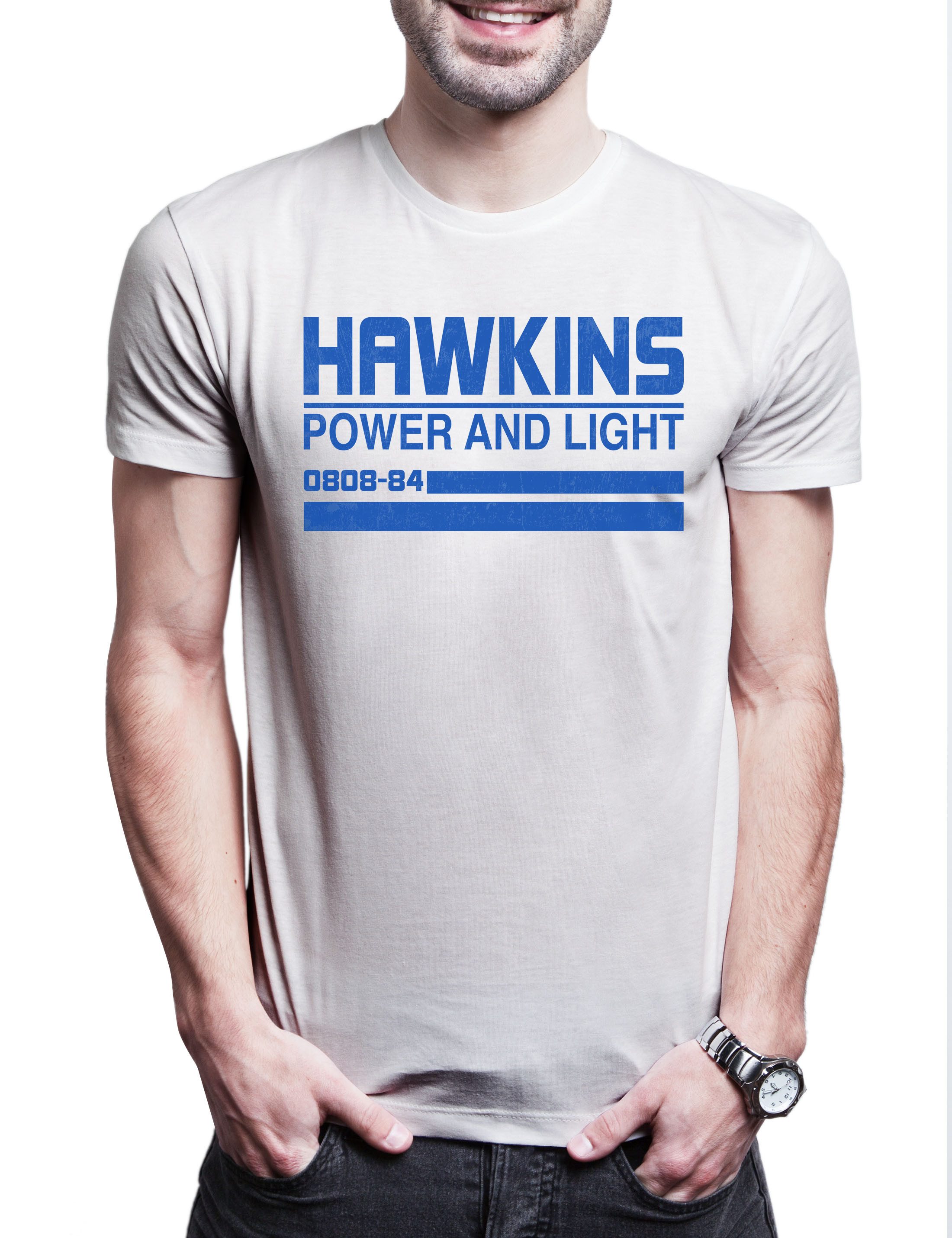 Print-Shirt Power And Light Herren T-Shirt Upside Mind Things Down Stranger