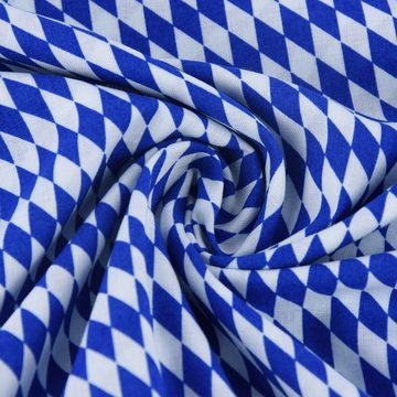 SCHÖNER LEBEN. Stoff Baumwollstoff Bayernraute Bayrisch Raute blau weiß 1,4m Breite